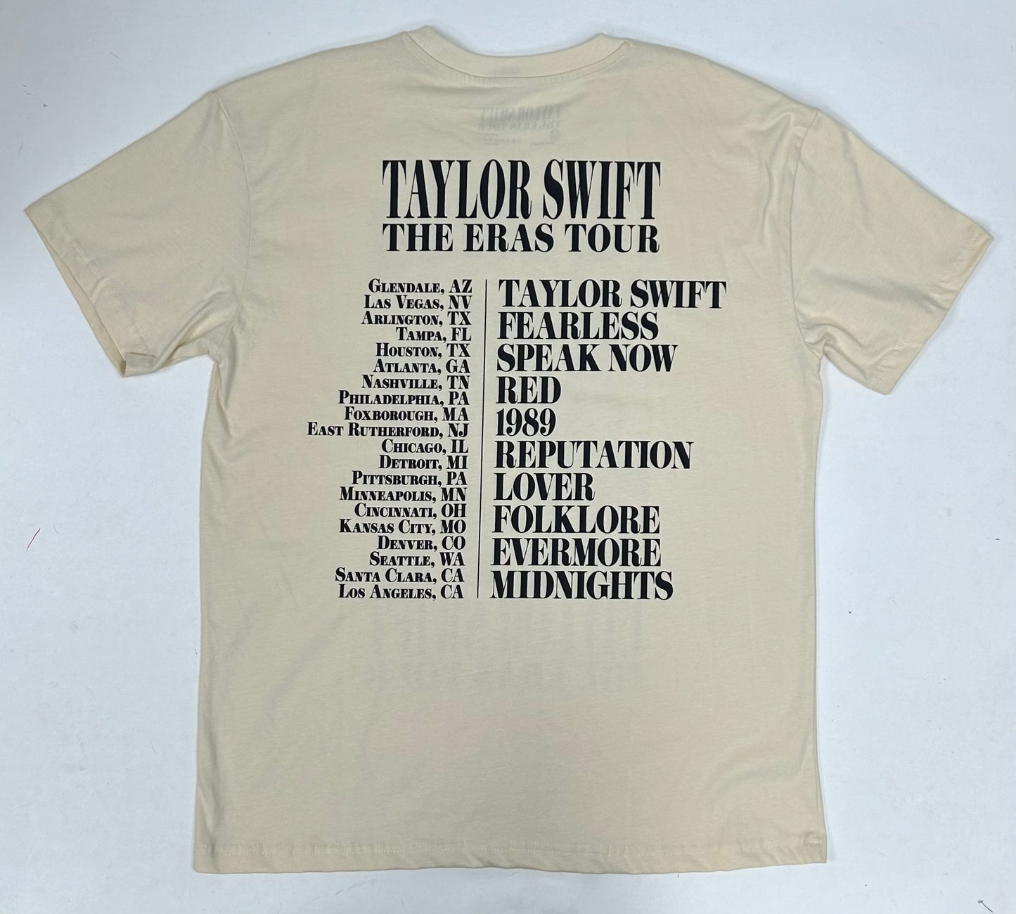 Taylor Swift The Eras Tour Concert US Tour Music Tee Medium 22.25x29.5 Inches