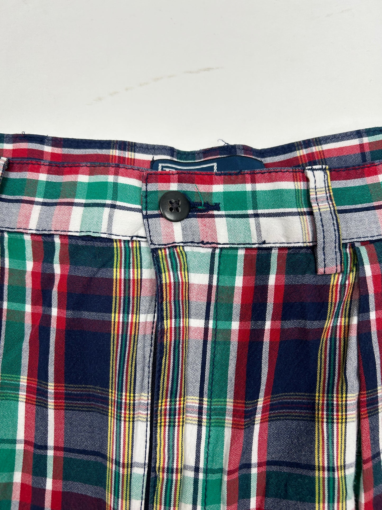Polo Ralph Lauren Men's Check Blue Pockets Plaid Tyler Shorts Tagged 34”