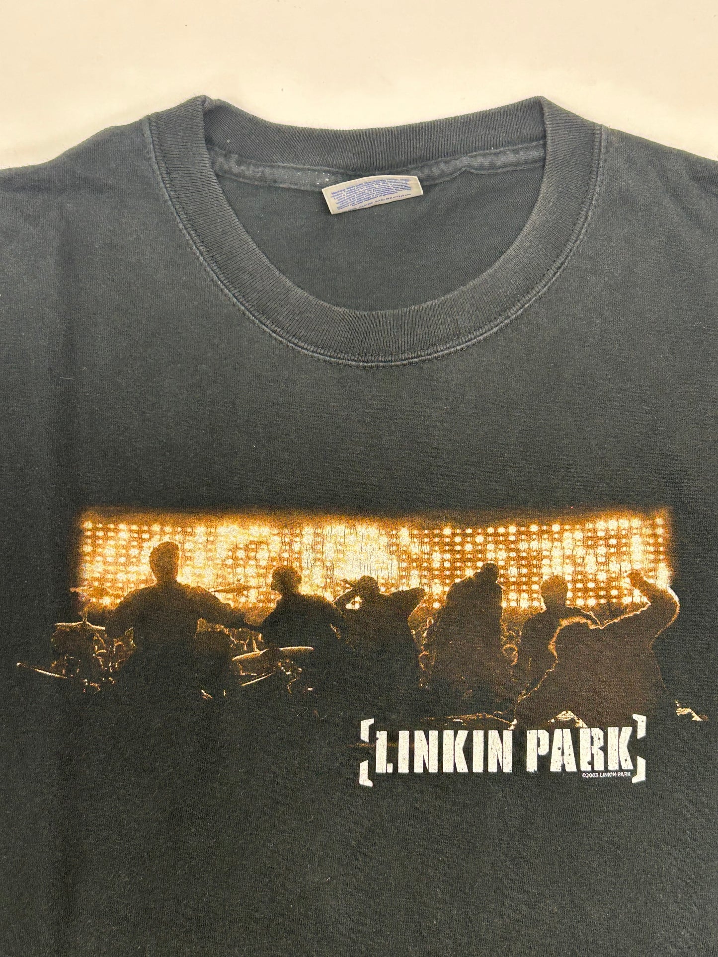 Vintage Linkin Park Meteora Album Promo Band Alternative Music Tee 2003 20.25x27.5 Inches Hanes Heavyweight Tag
