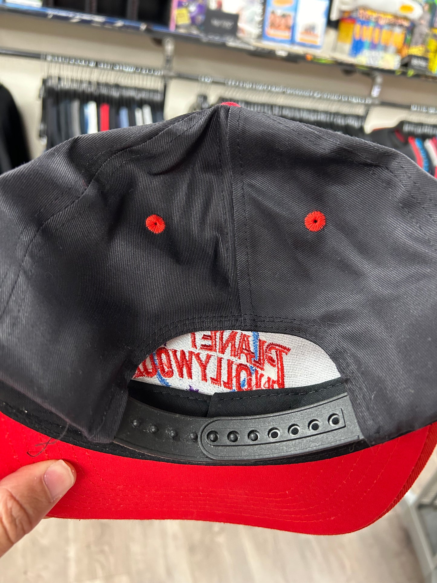 Vintage Planet Hollywood Washington D.C. Snapback Hat Adjustable 90s Black/Red