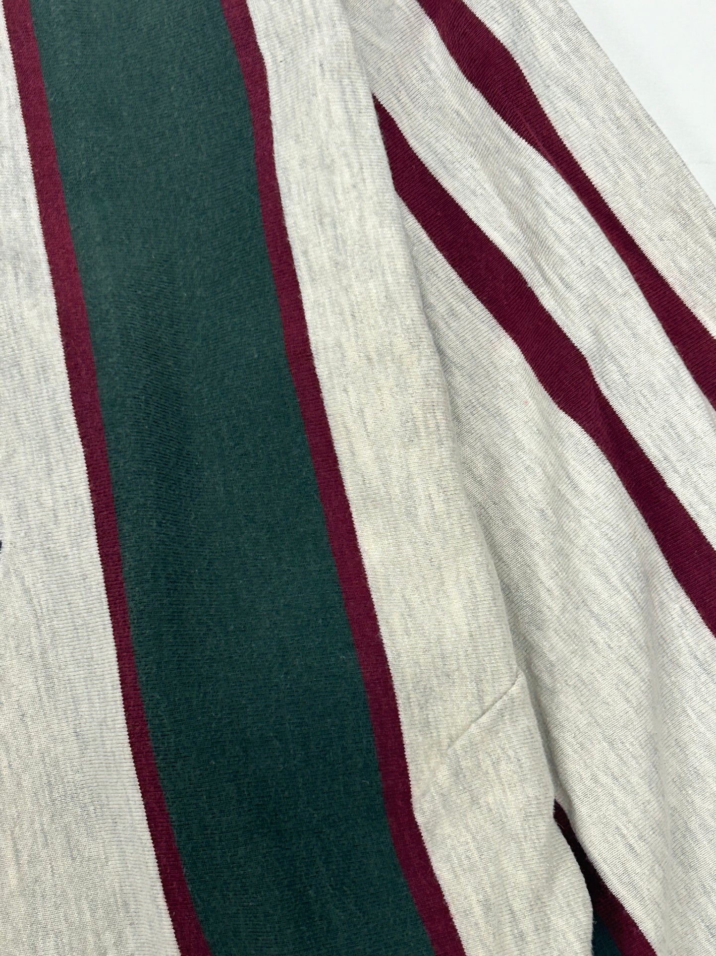 Vintage Chaps Ralph Lauren Rugby Shirt Mens XL Striped Green Red Polo 90s Skate