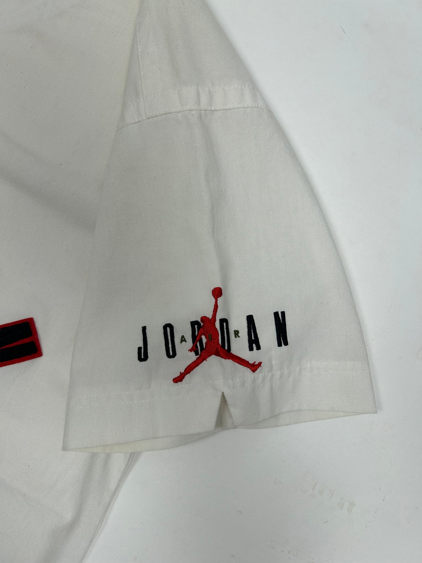 Vintage Nike Air Jordan 'Spellout Logo' Baseball Jersey White 1991 Rare XL