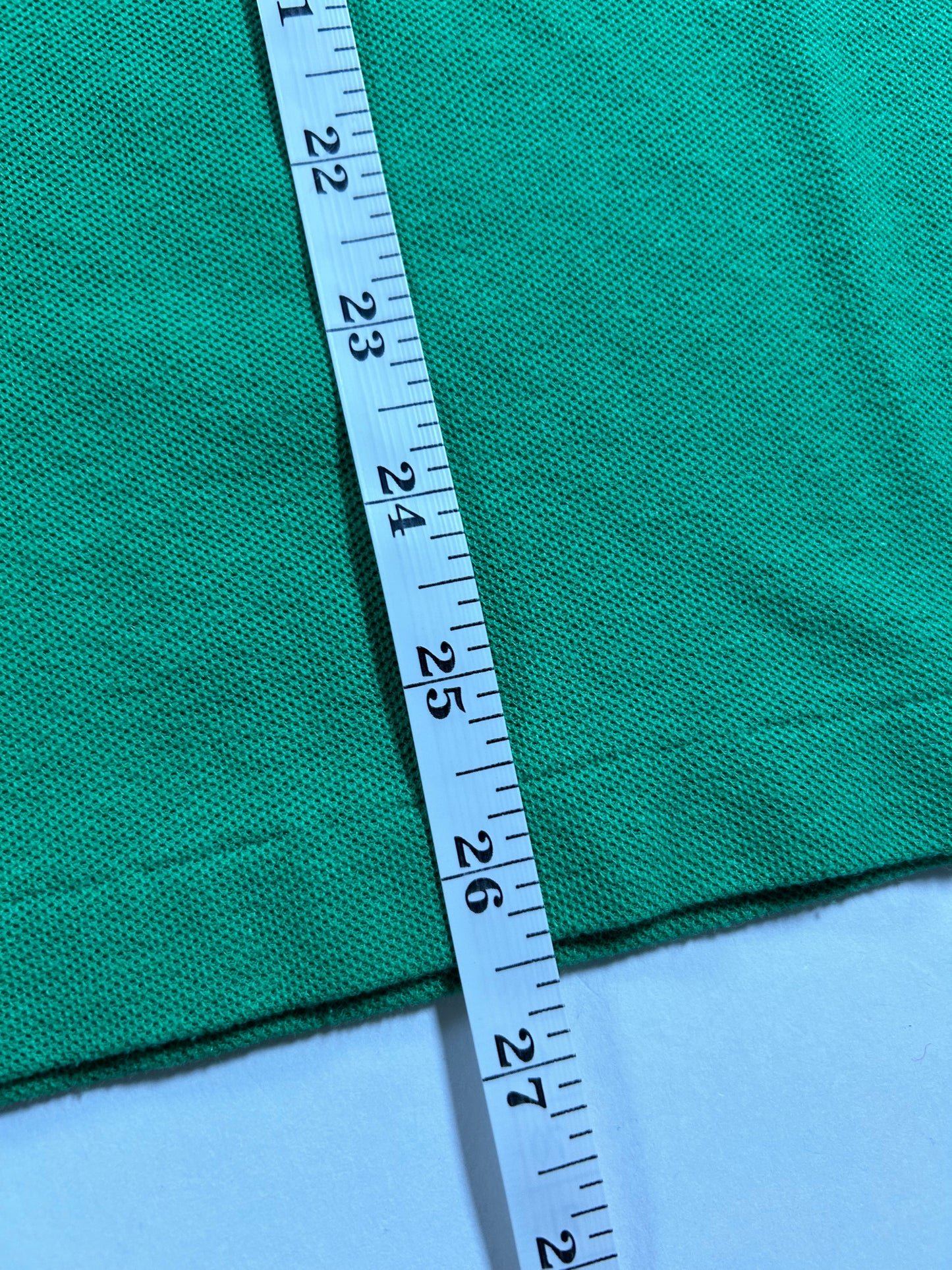Vintage Velva Sheen Mickey Mouse Embroidered Logo Polo Shirt USA Green 21.75x26.5 Inches