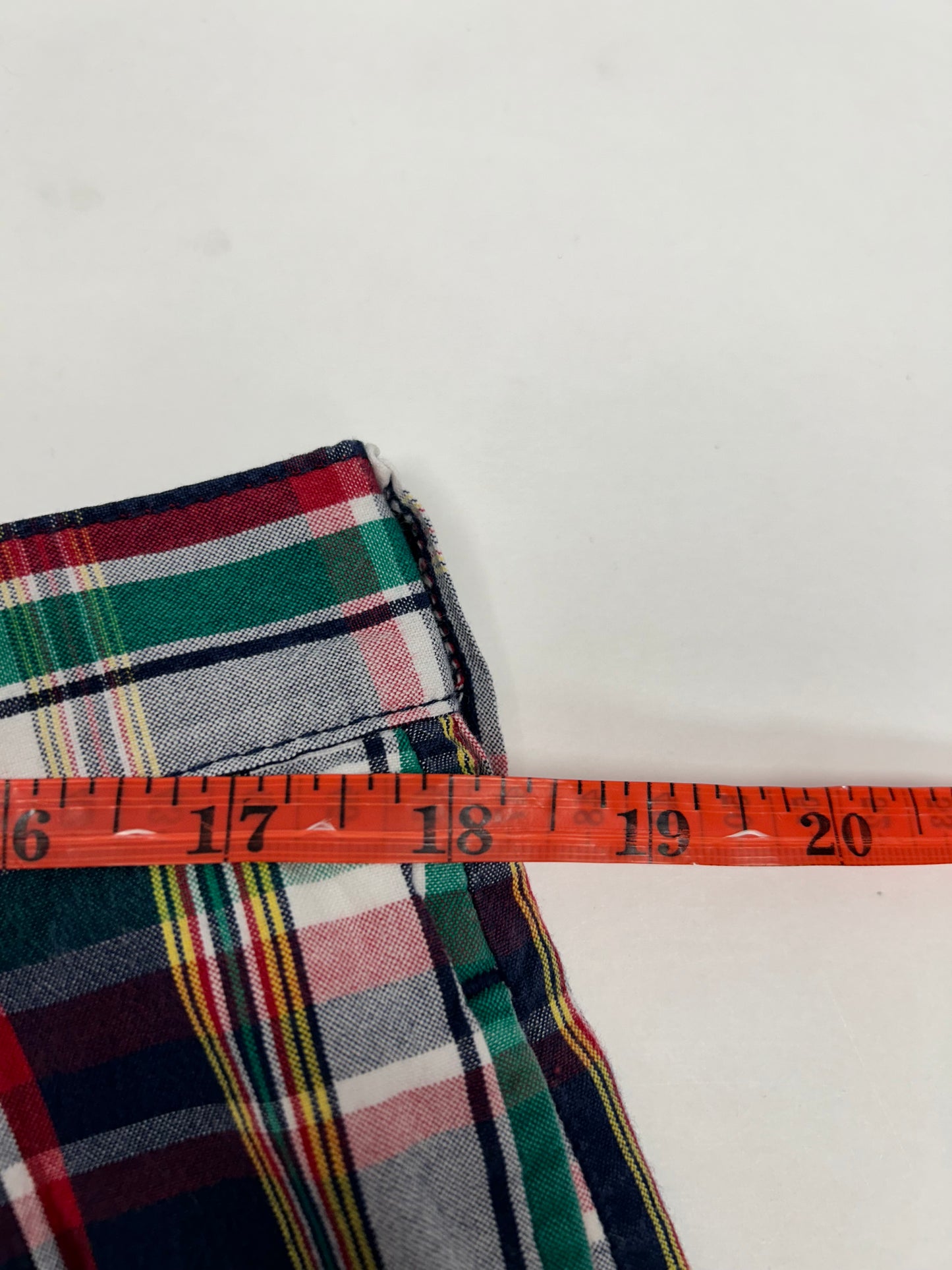 Polo Ralph Lauren Men's Check Blue Pockets Plaid Tyler Shorts Tagged 34”