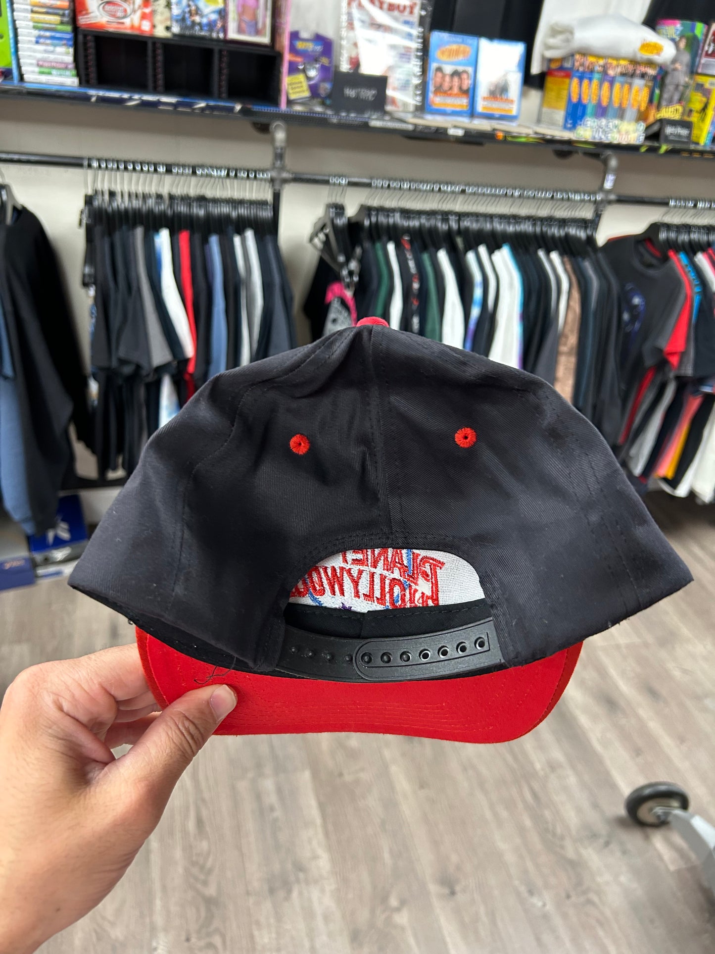 Vintage Planet Hollywood Washington D.C. Snapback Hat Adjustable 90s Black/Red