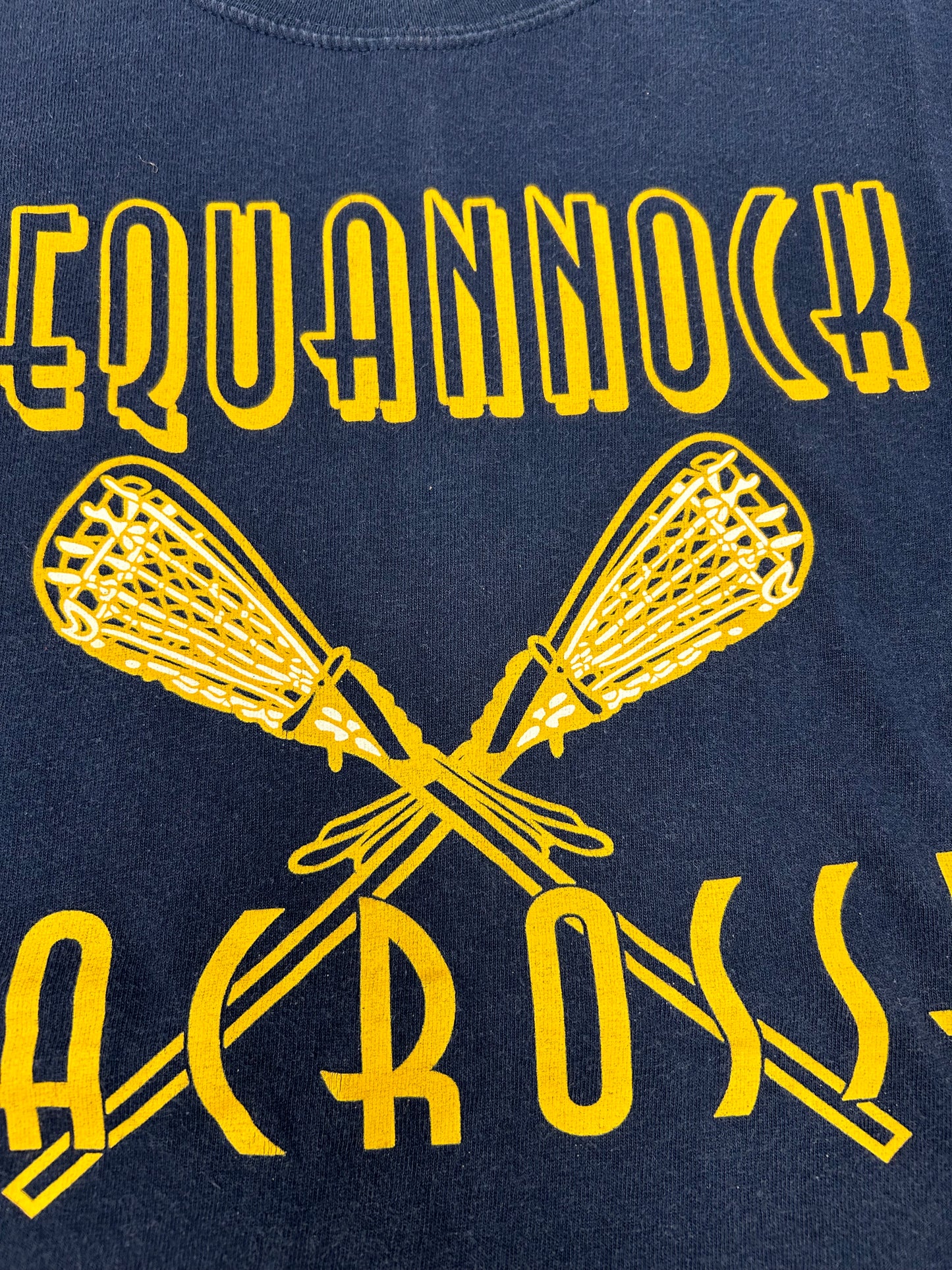 Vintage Early 00s Pequannock Lacrosse Catch The Excitement Program Tee XL