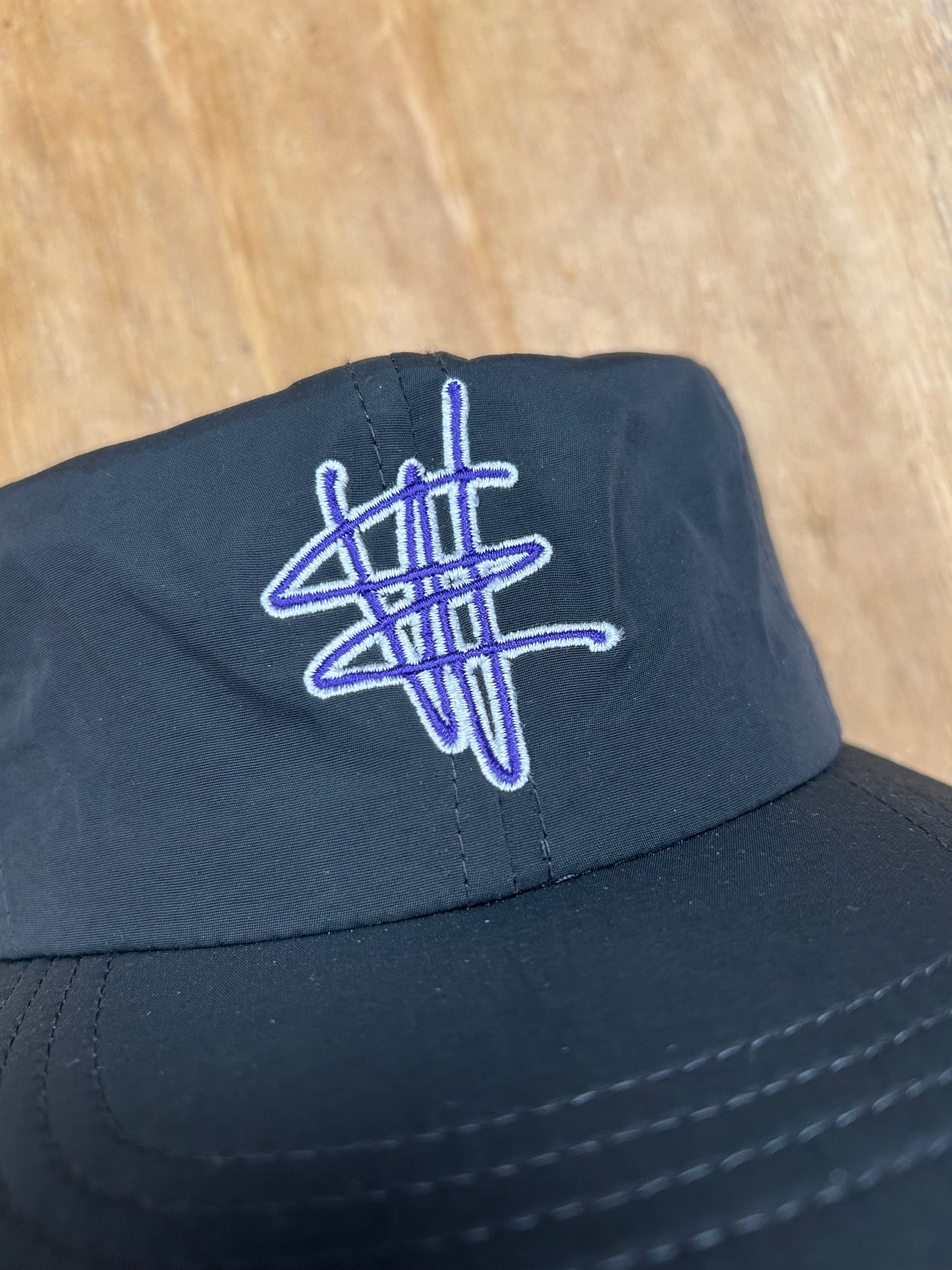 Edgewood NJ EW 973 Team Logo Nylon 6 Panel Adjustable Hat Washed Black