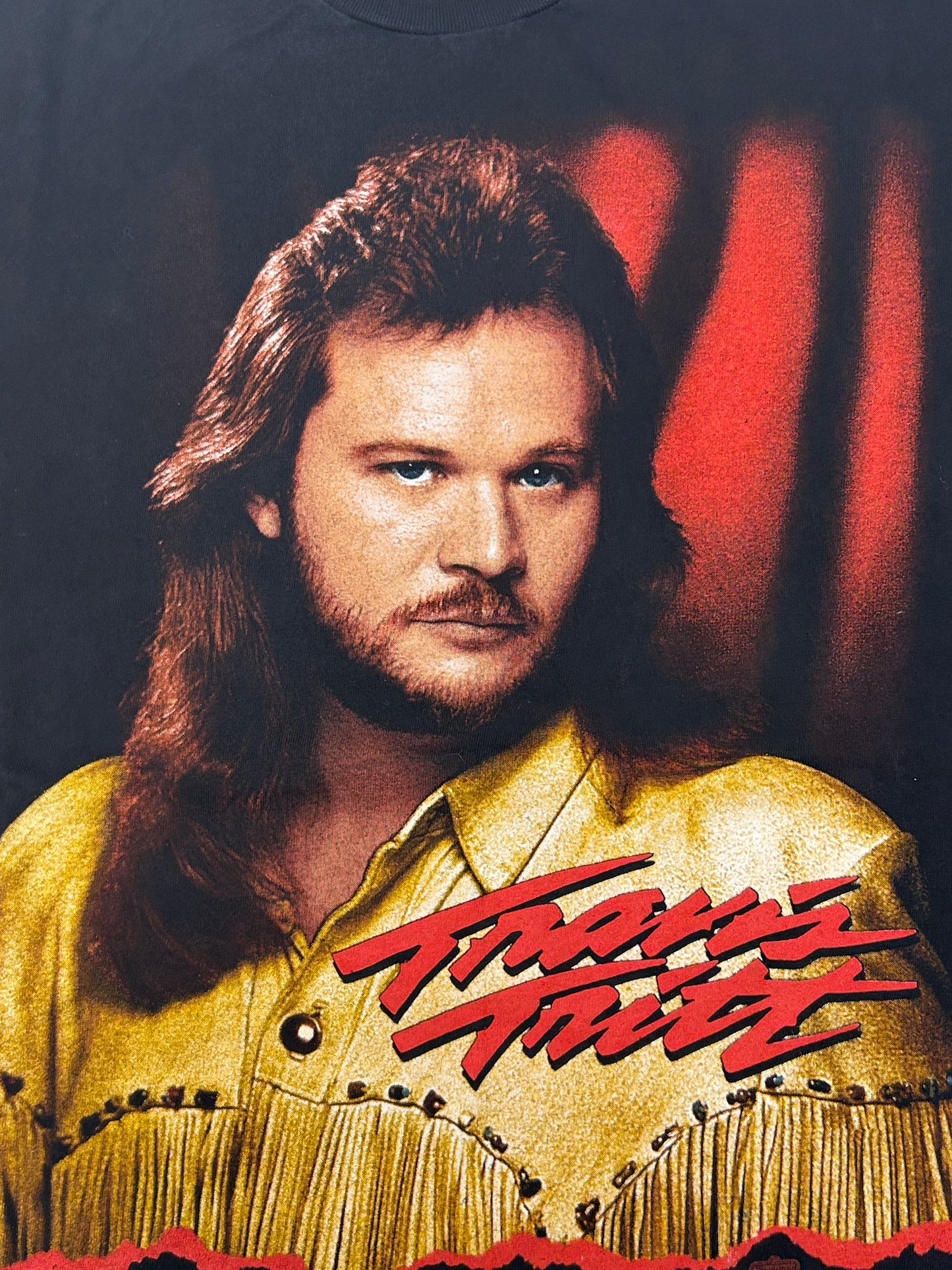 Vintage 1993 Travis Tritt Country Music Tour Tee 90s Band Tee XL 23.5x29.25 Inches