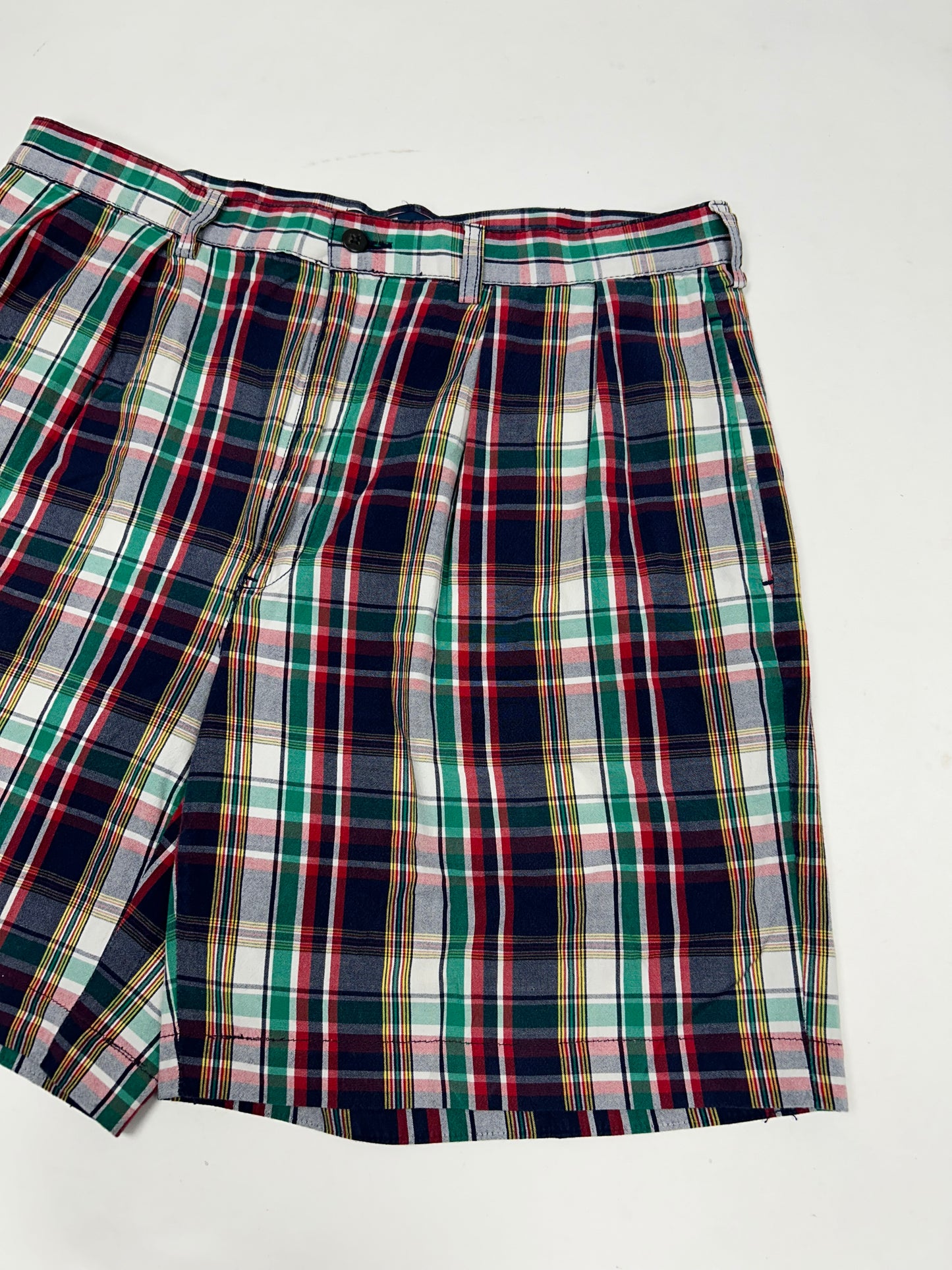 Polo Ralph Lauren Men's Check Blue Pockets Plaid Tyler Shorts Tagged 34”