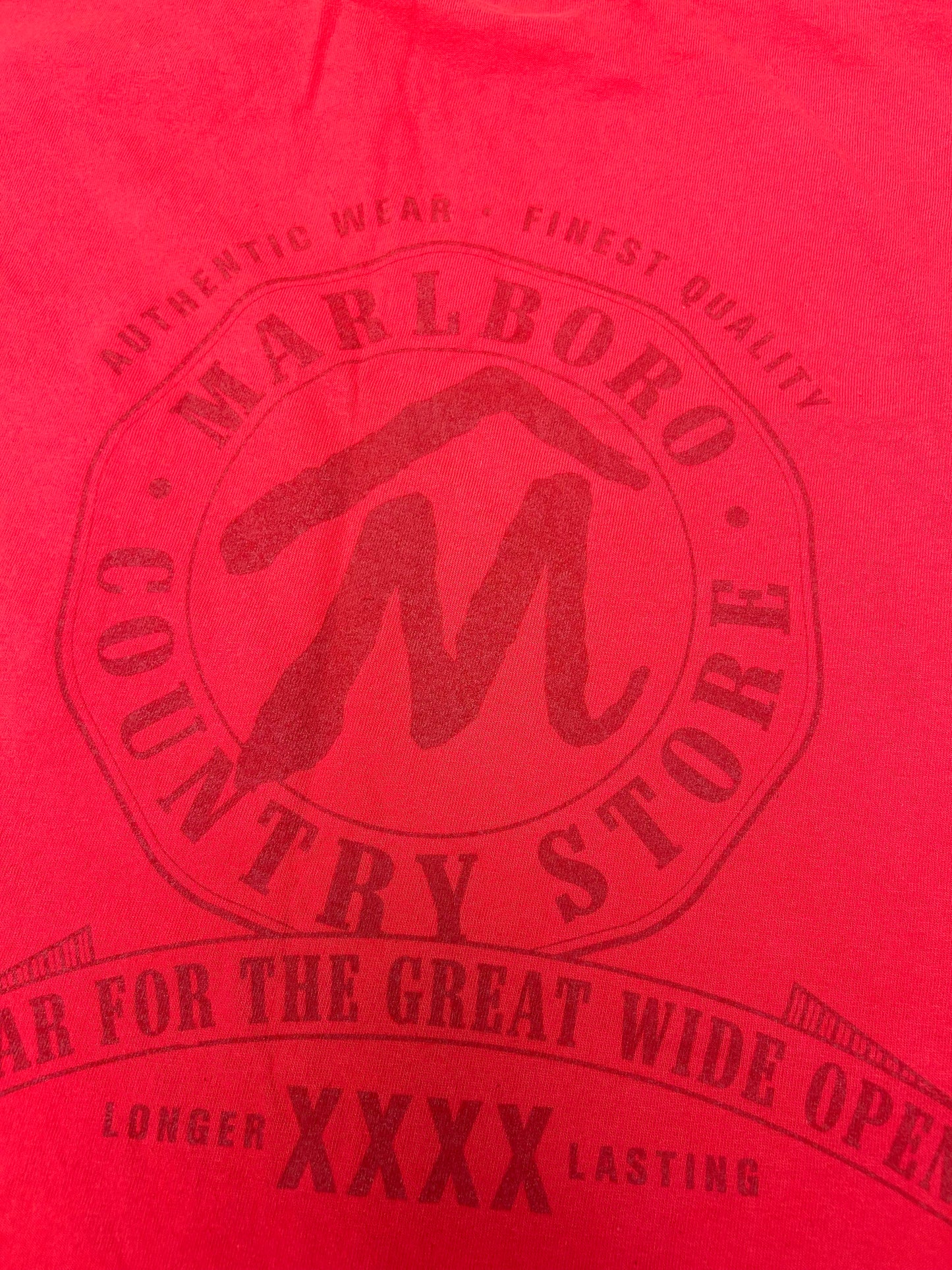 Vintage 90s Marlboro Country Store M Logo Pocket Tee XL Fit