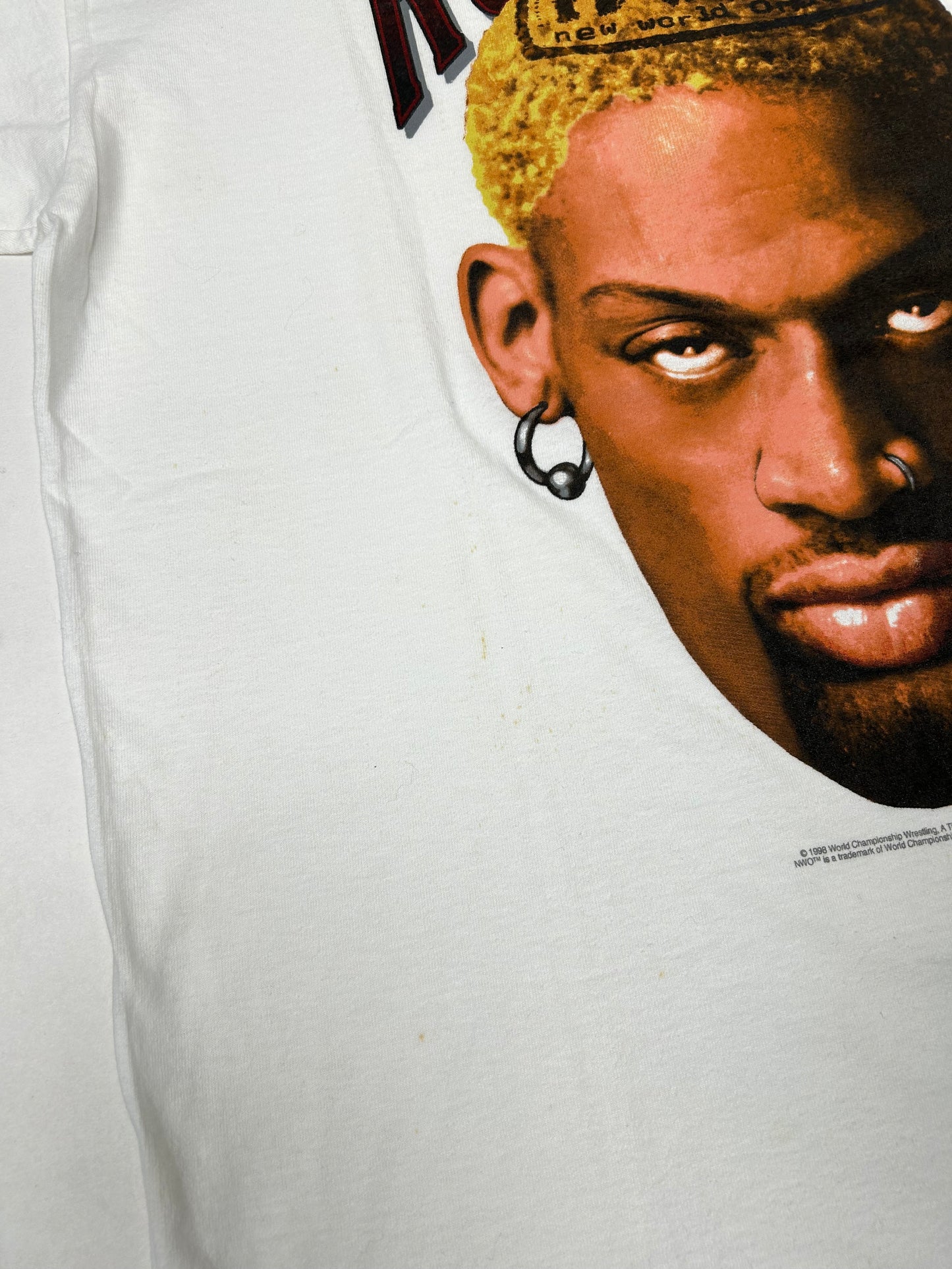 Vintage 1998 Rodzilla WCW NWO Dennis Rodman Wrestling Tee Rare Brand New With Tag Large