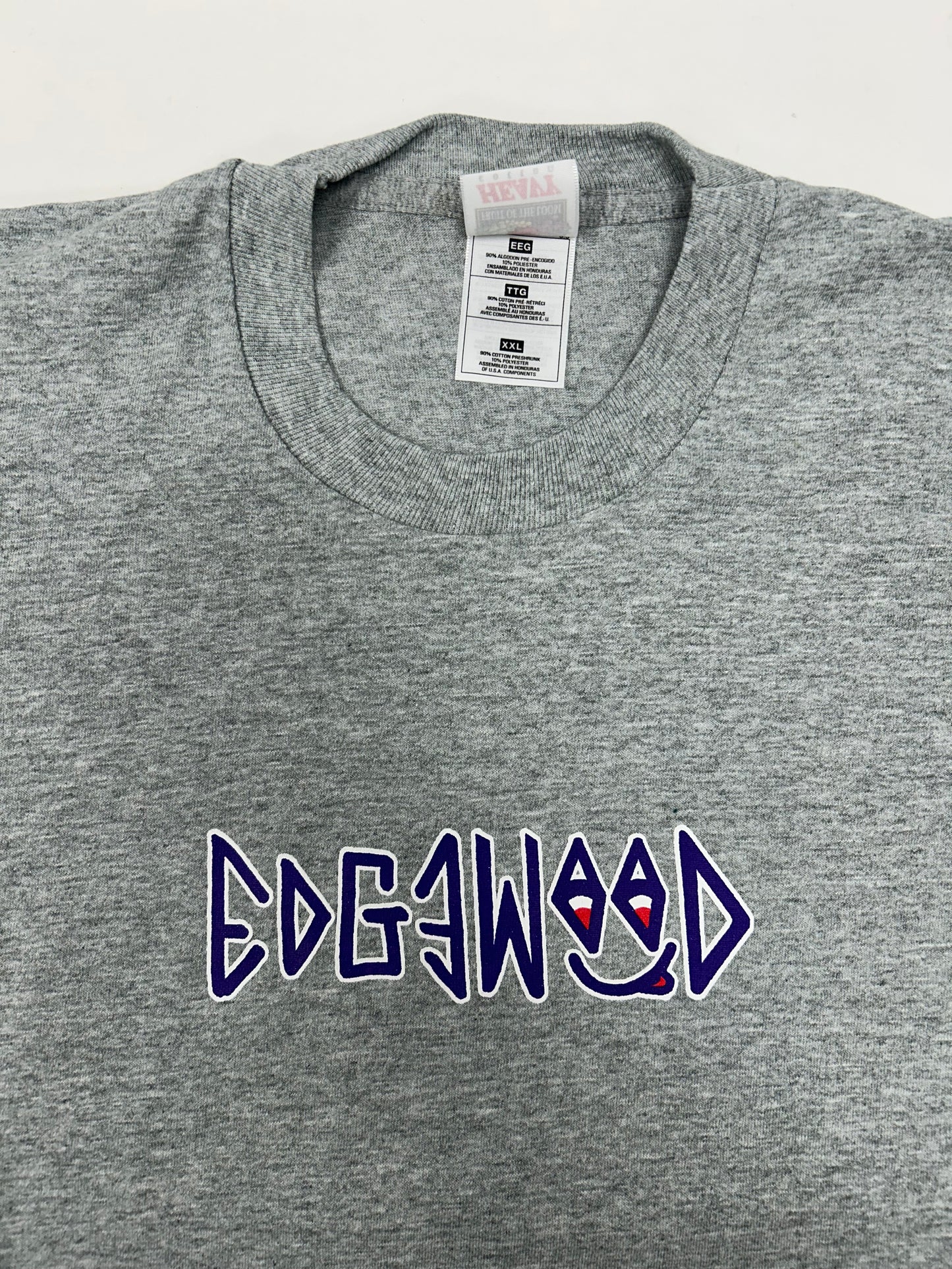 Edgewood NJ first edition “Deeper Than The Roots.” Long Sleeve Tee 2XL 25.5x32.5 Inches Gray Fruit Of The Loom 90/10 Blend Honduras