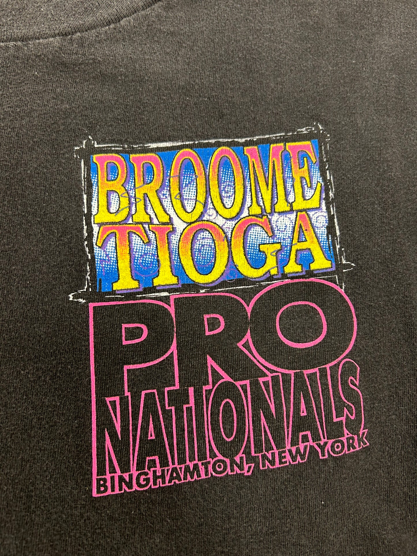 Vintage Broome Tioga Pro Nationals Motocross 1991 Promo Tee Dirt Shirts Medium/Large 20x26.5 Inches