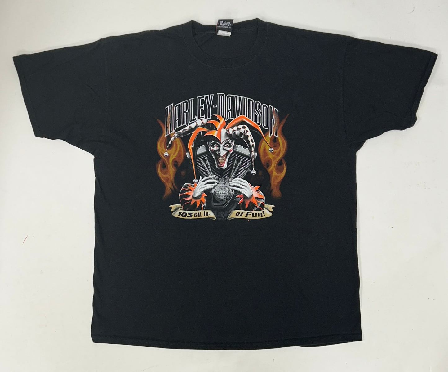 2010s Harley Davidson Motorcycles Woodstock New York Joker Tee 2XL