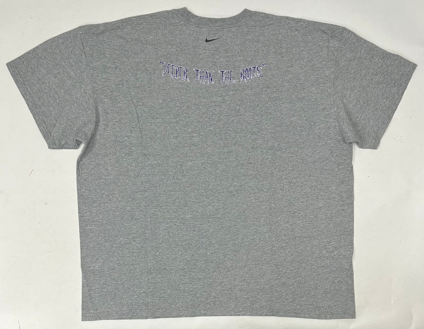 Edgewood NJ first edition “Deeper Than The Roots.” Tee 3XL 28x31.5 Inches Gray 00s Nike Team Blank Shirt