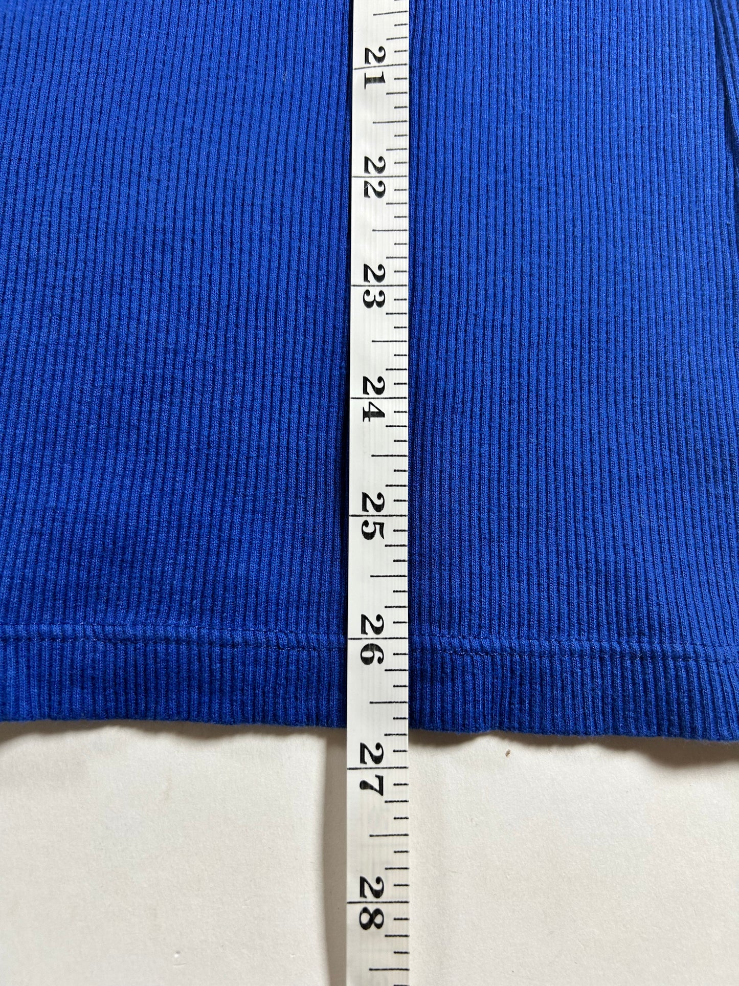 New York Giants NFL Licensed Women’s Large Blue Fitted Ribbed Tank Top 2000s 16.25x26.75 Inches.