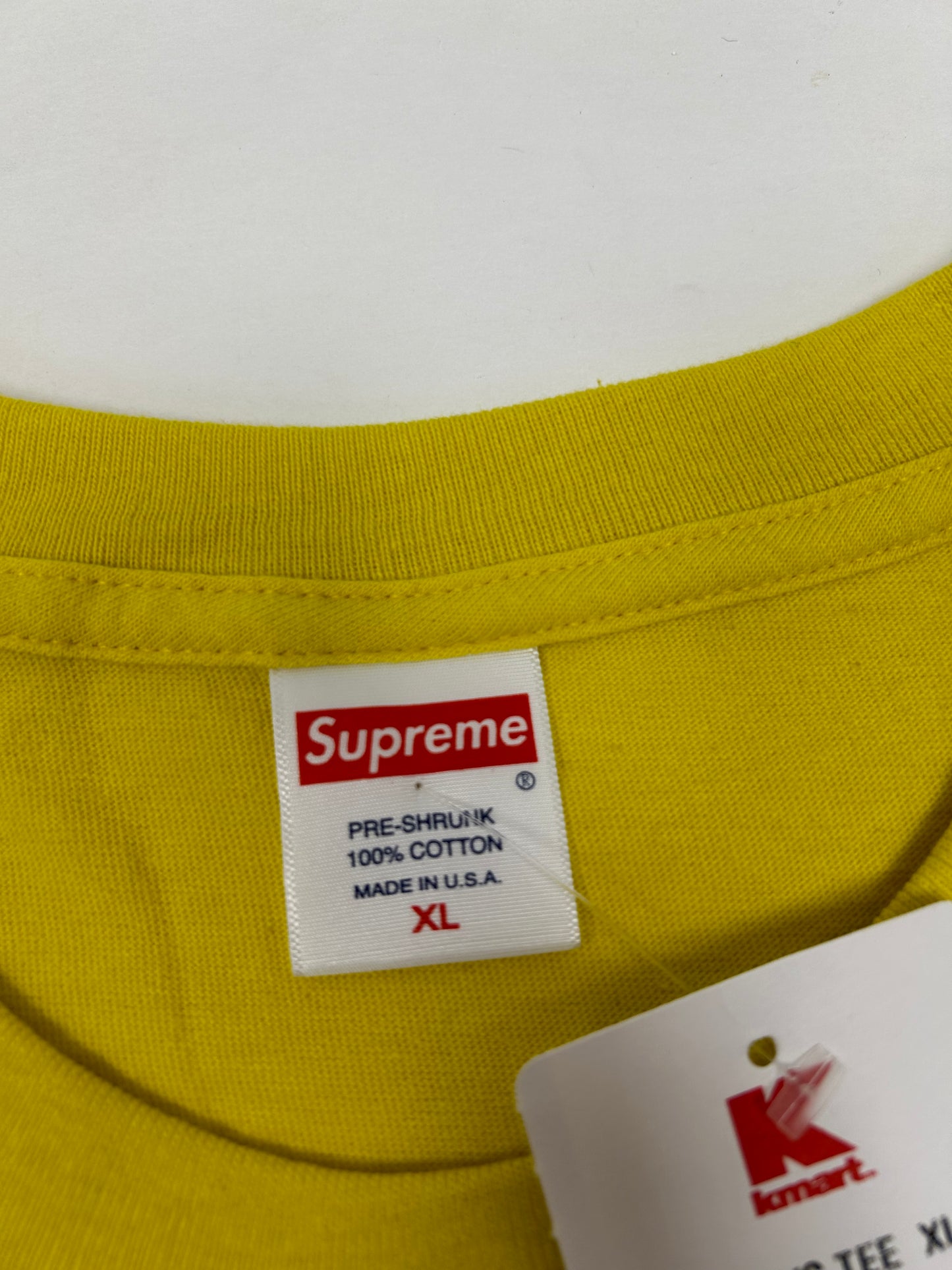 Supreme New York Blank Skate Tee K-mart Mix Up Shirt XL Yellow Brand New