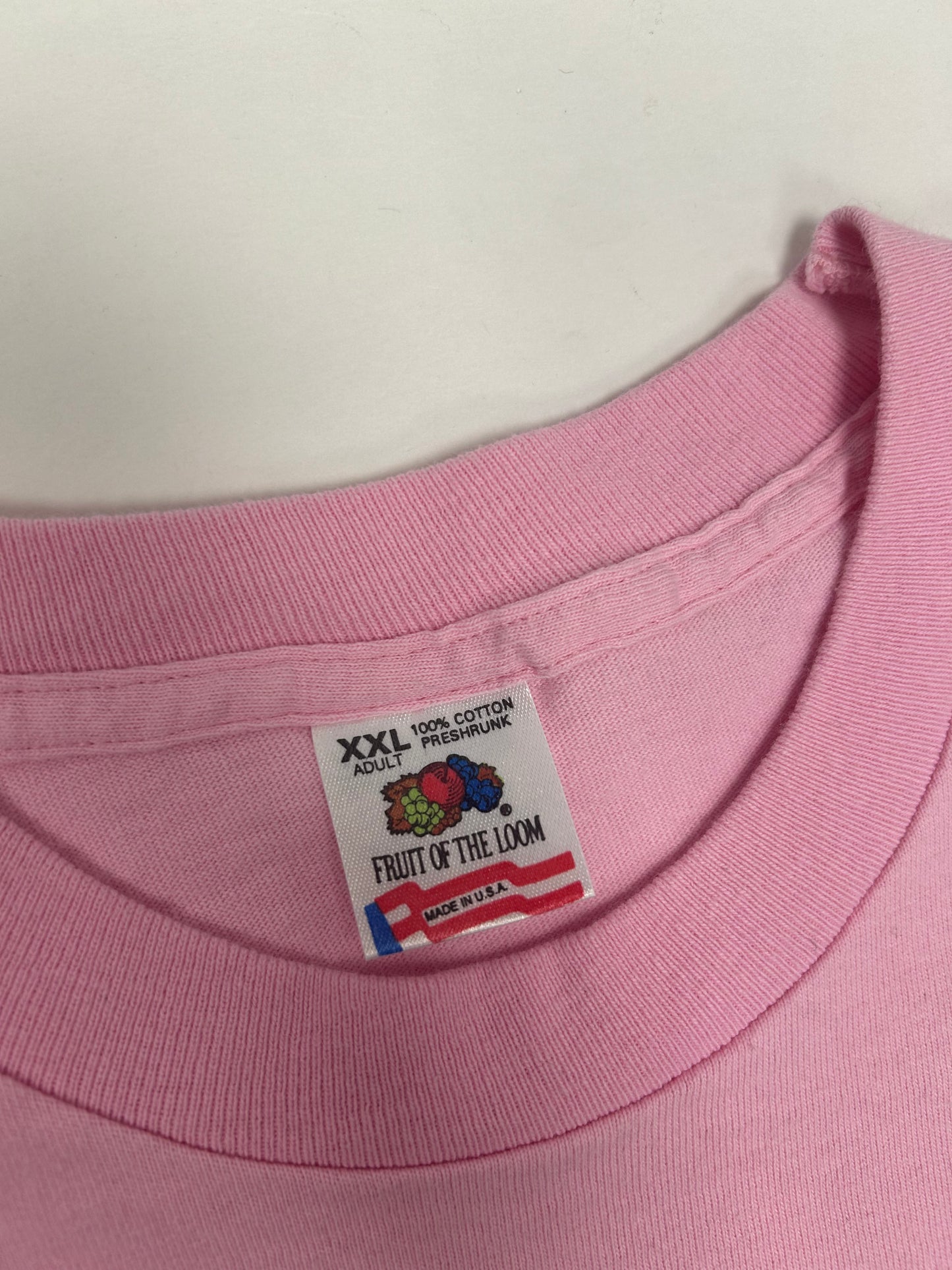Vintage Dennis Rodman Bad As I Wanna Be Print Tee Pink Rare 2XL 25.25x32.5 Inches FOTL Tag Chicago Bulls