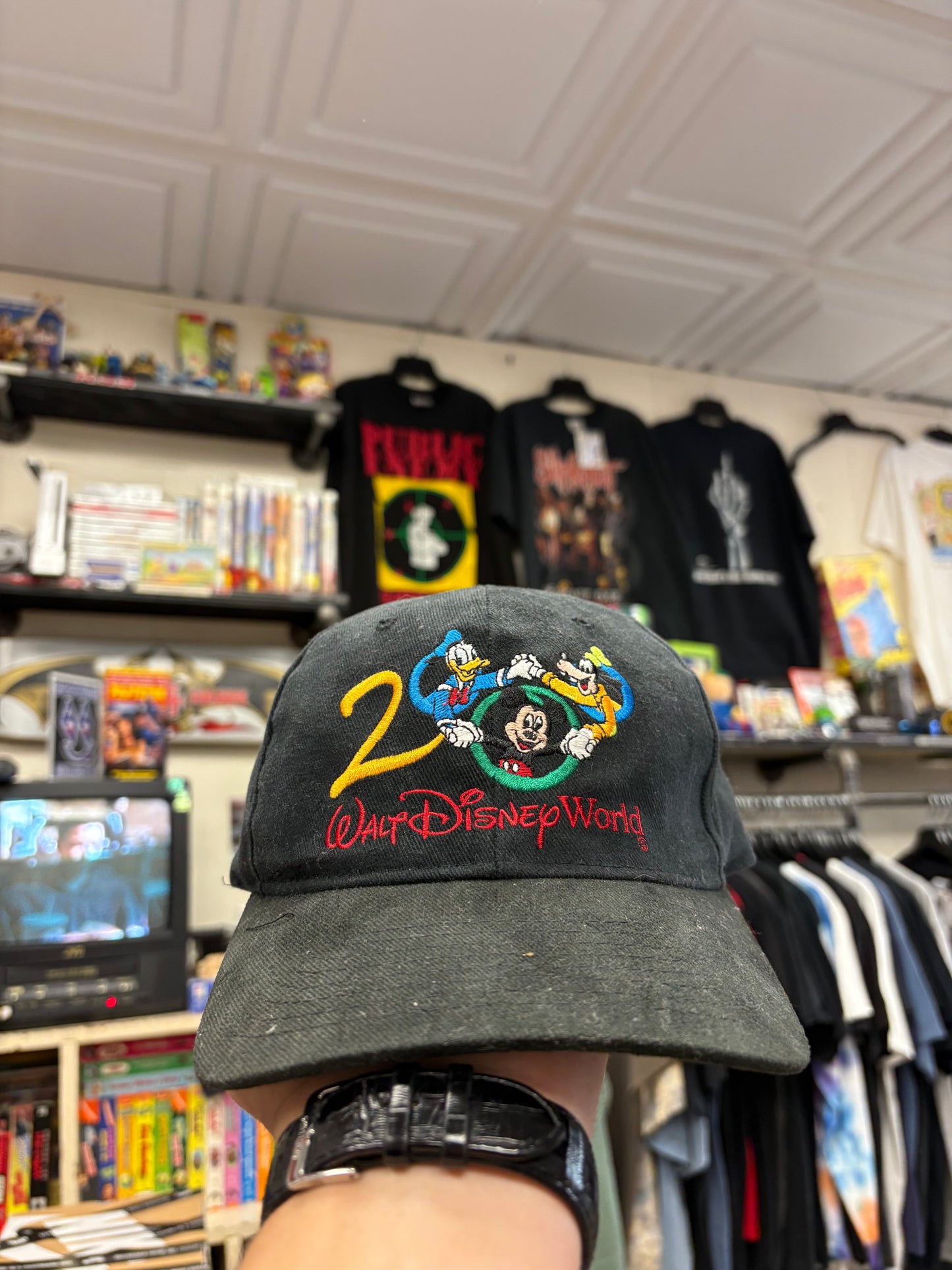 Vintage Walt Disney World 2000 Black Dad Hat “Celebrate the Future hand in hand”