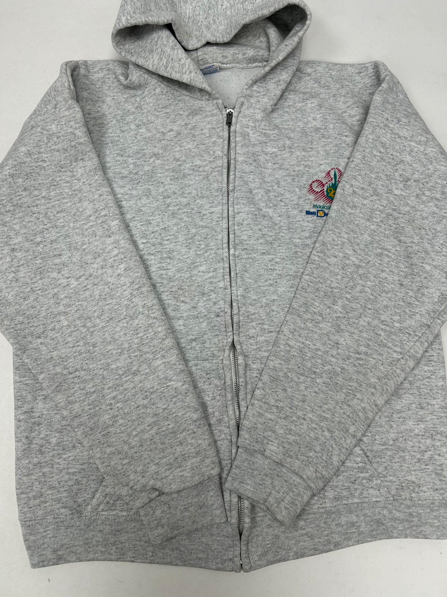 Vintage Walt Disney World 20 Magical Years Sweatshirt Zip Up 22.5x26.5 Inches