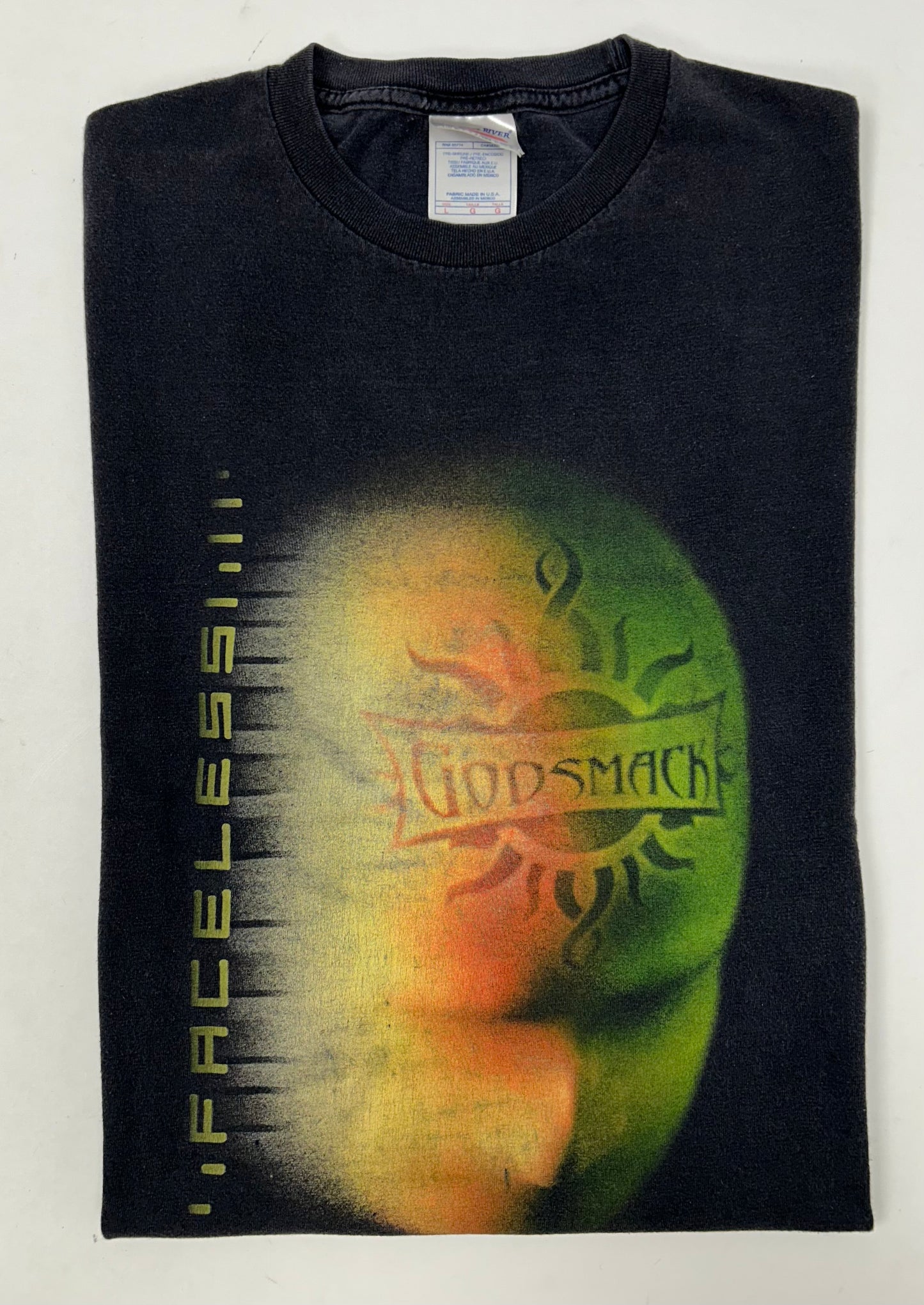 Vintage Godsmack Faceless 2003 Album Tee Rock Band Tee Music Well Worn In Large
