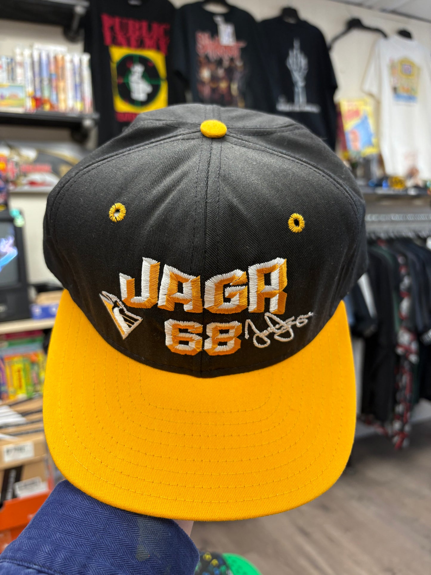 Jaromir Jagr #68 Pittsburgh Penguins Vintage Snapback Hat Cap NHL Hockey 90's