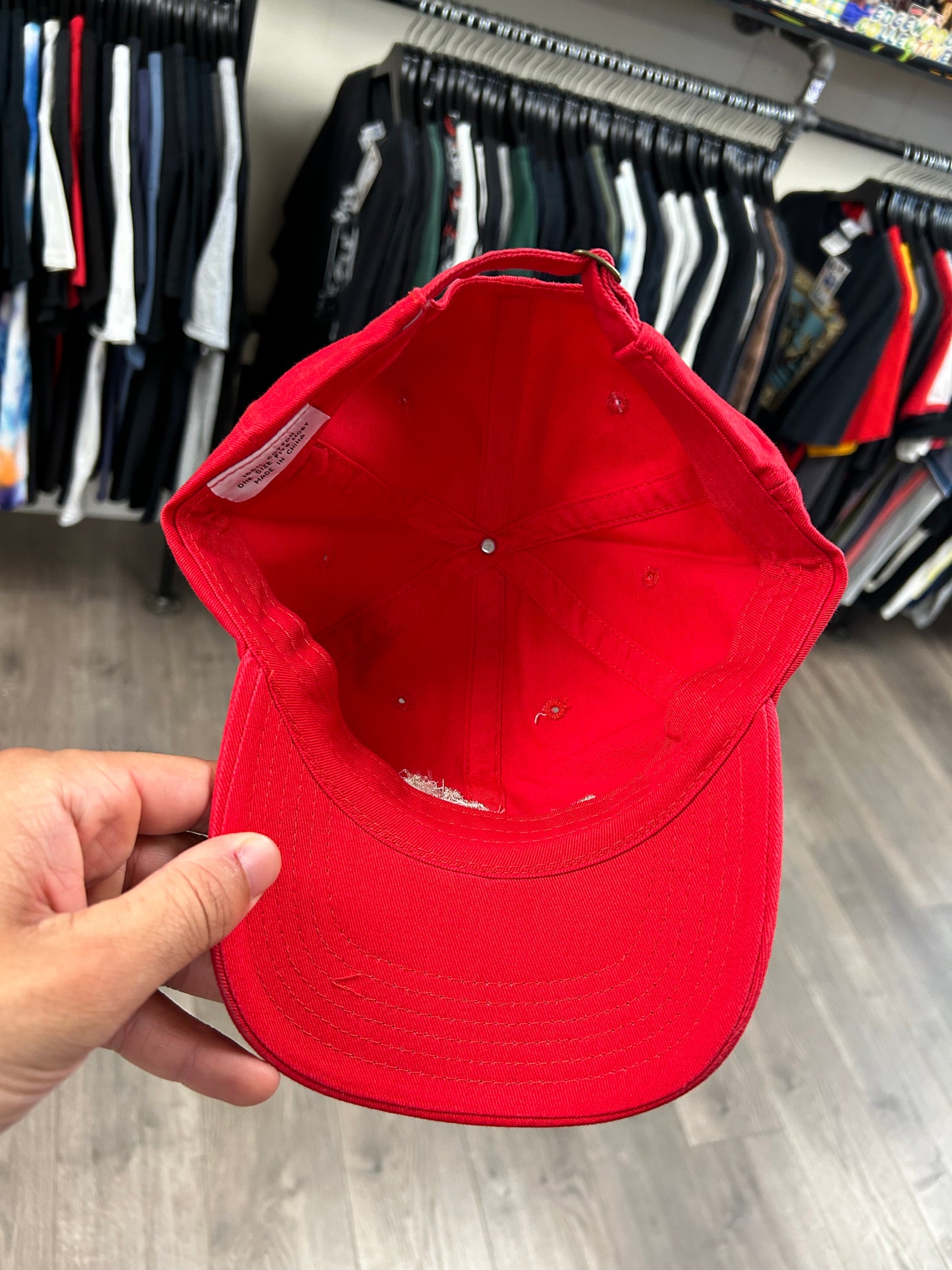 Daytona International Speedway Vintage Baseball Cap Hat Red Embroidered NASCAR