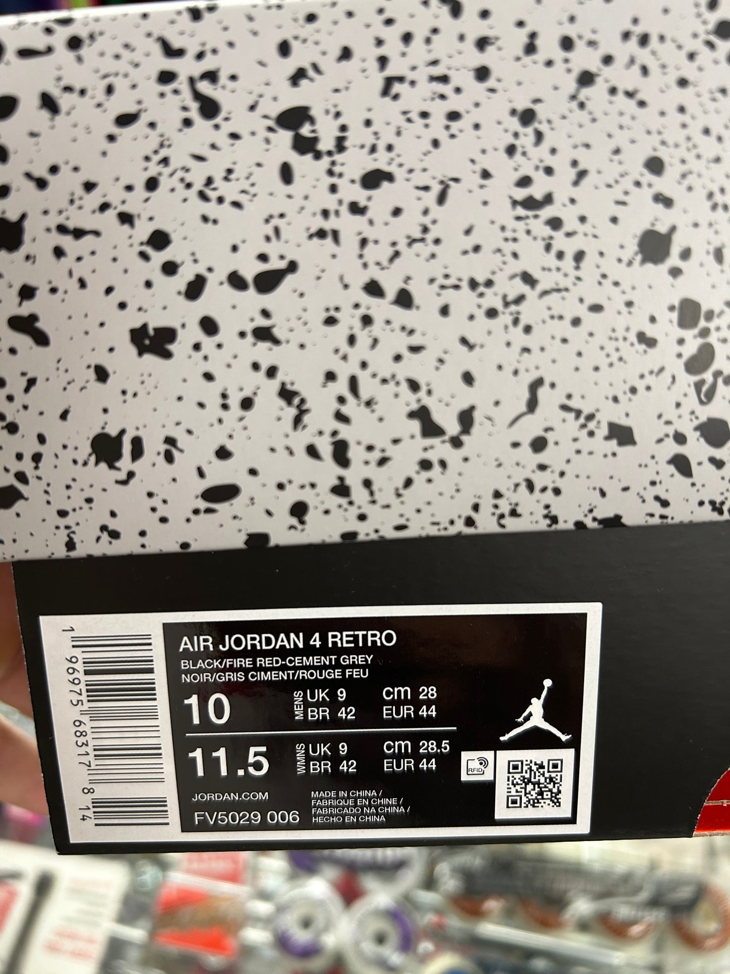 2024 Nike Air Jordan 4 Retro Bred Reimagined Size 10 FV5029 006 DS Brand New