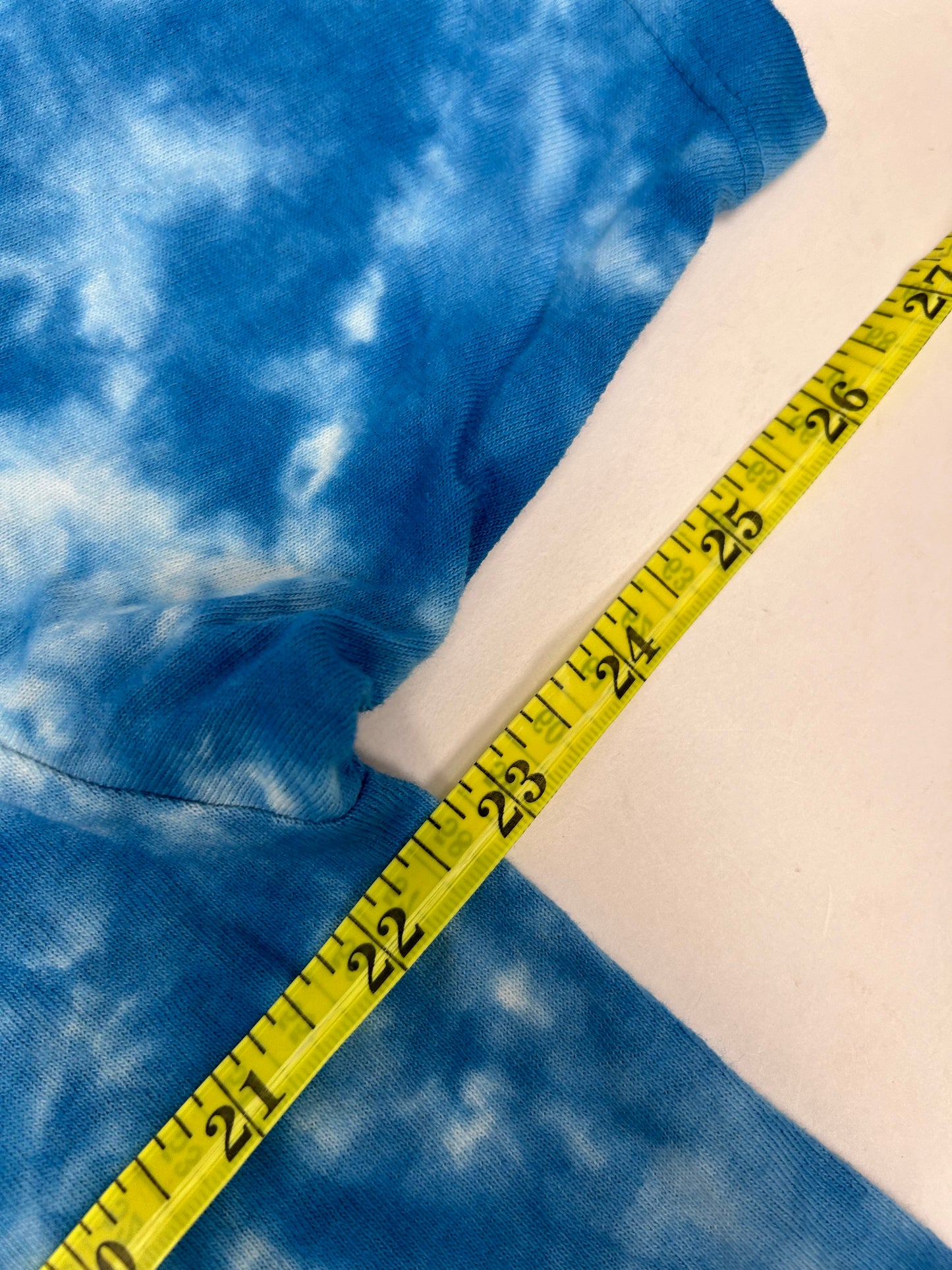 Vintage Liquid Blue Dolphin AOP Blue Ocean Tie Dye Beach Water Shirt Large 22.75xx29.5 Inches USA