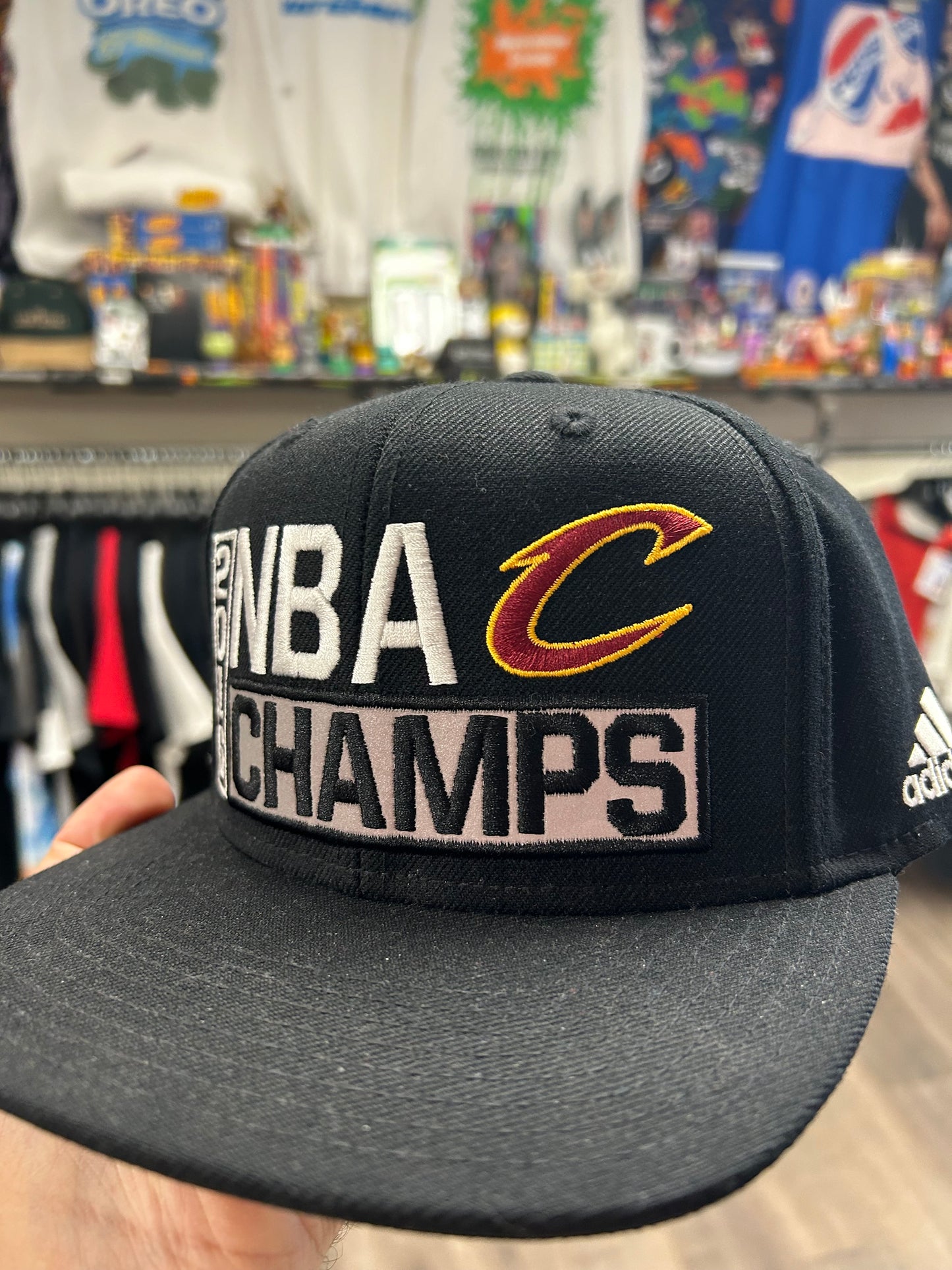 Cleveland Cavilers 2016 NBA Champions Adidas Snapback Hat/Cap Black Cavs LeBron James