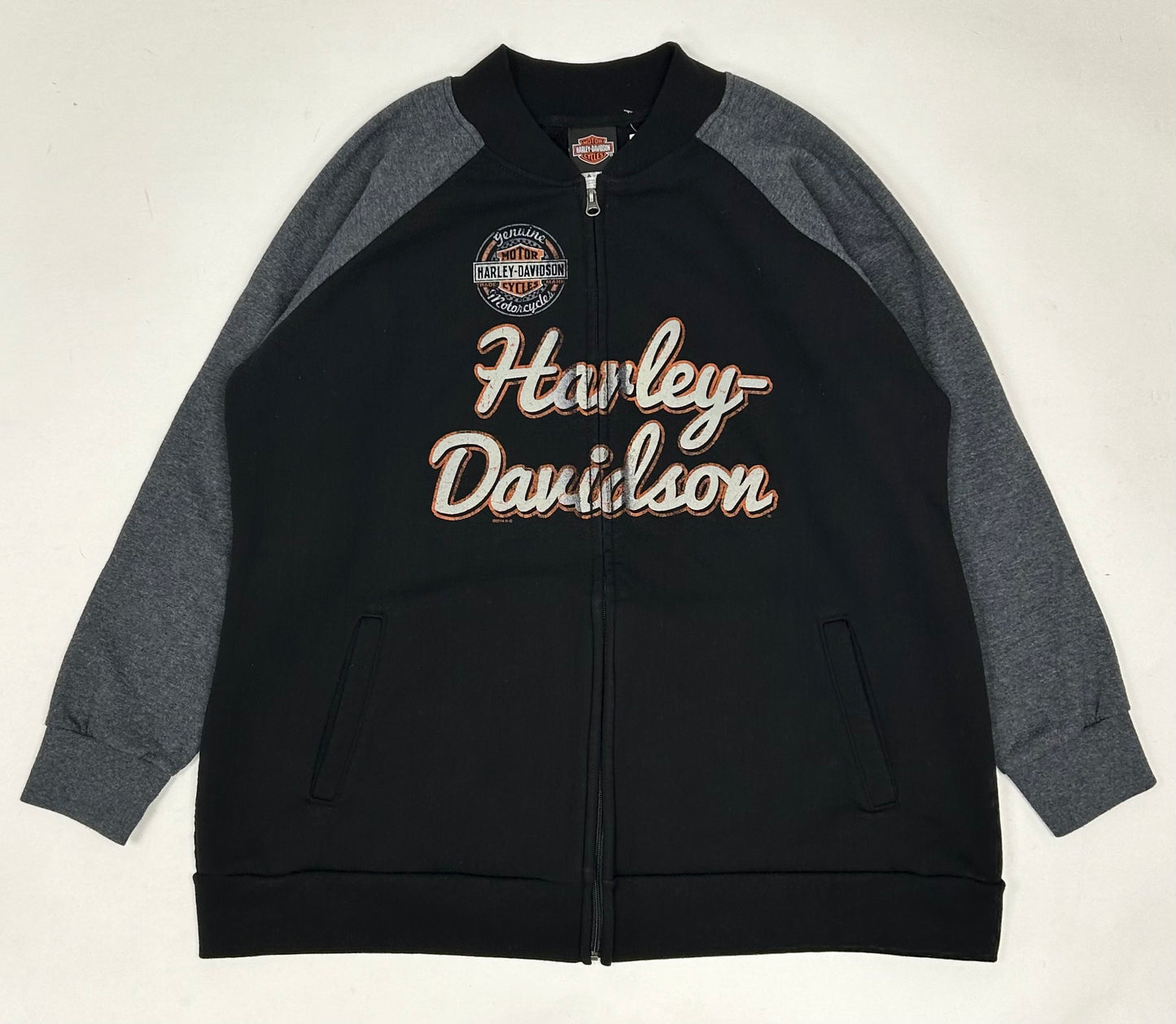 Vintage 00s Harley Davidson Motorcycles El Paso Texas Zip Sweatshirt XL/L 26x30 Inches