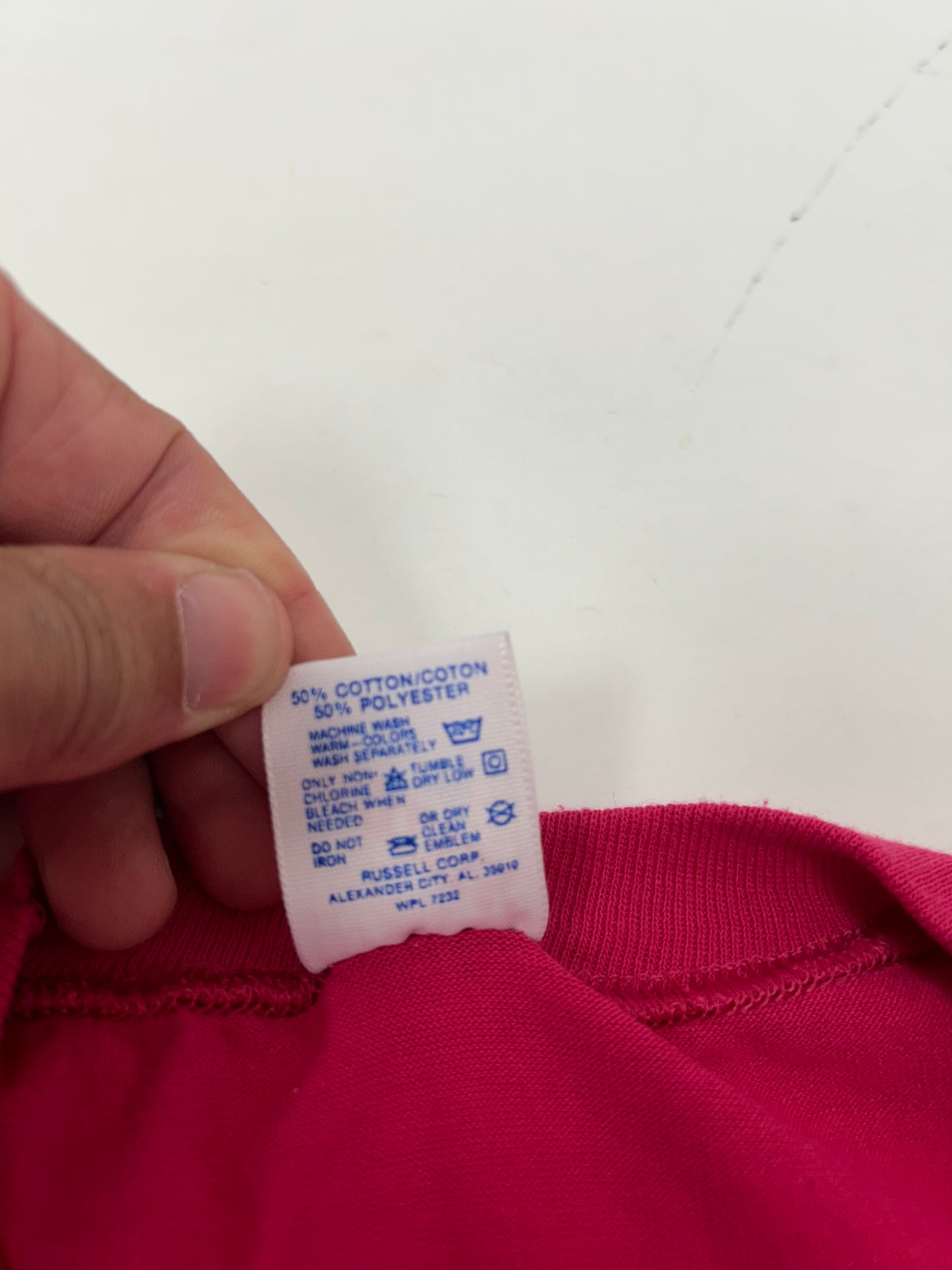 Vintage Detroit Michigan Destination Tee Pink Jerzees Tag 50/50 Blend USA Large Fit 21.5x28.5 Inches