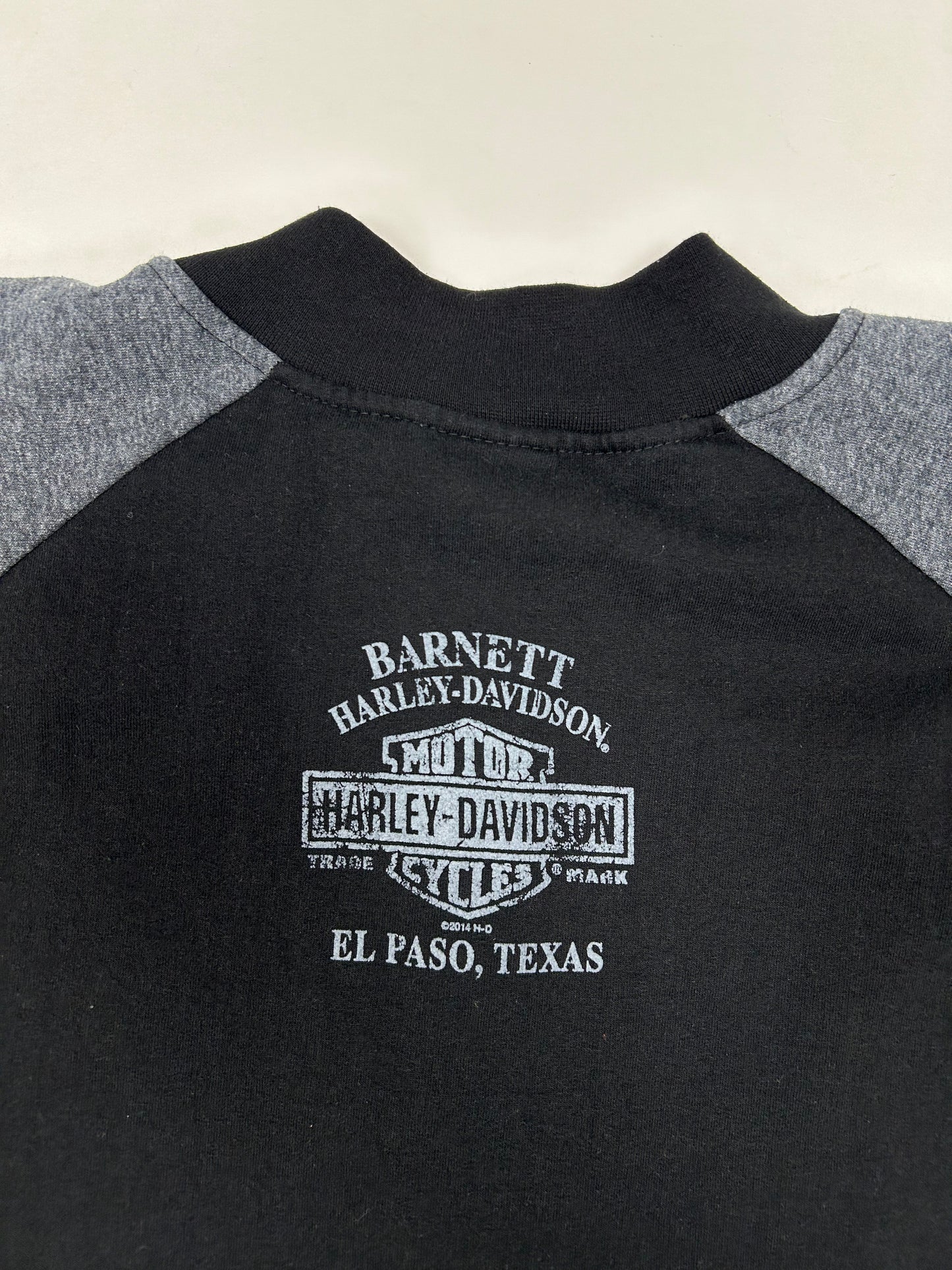 Vintage 00s Harley Davidson Motorcycles El Paso Texas Zip Sweatshirt XL/L 26x30 Inches