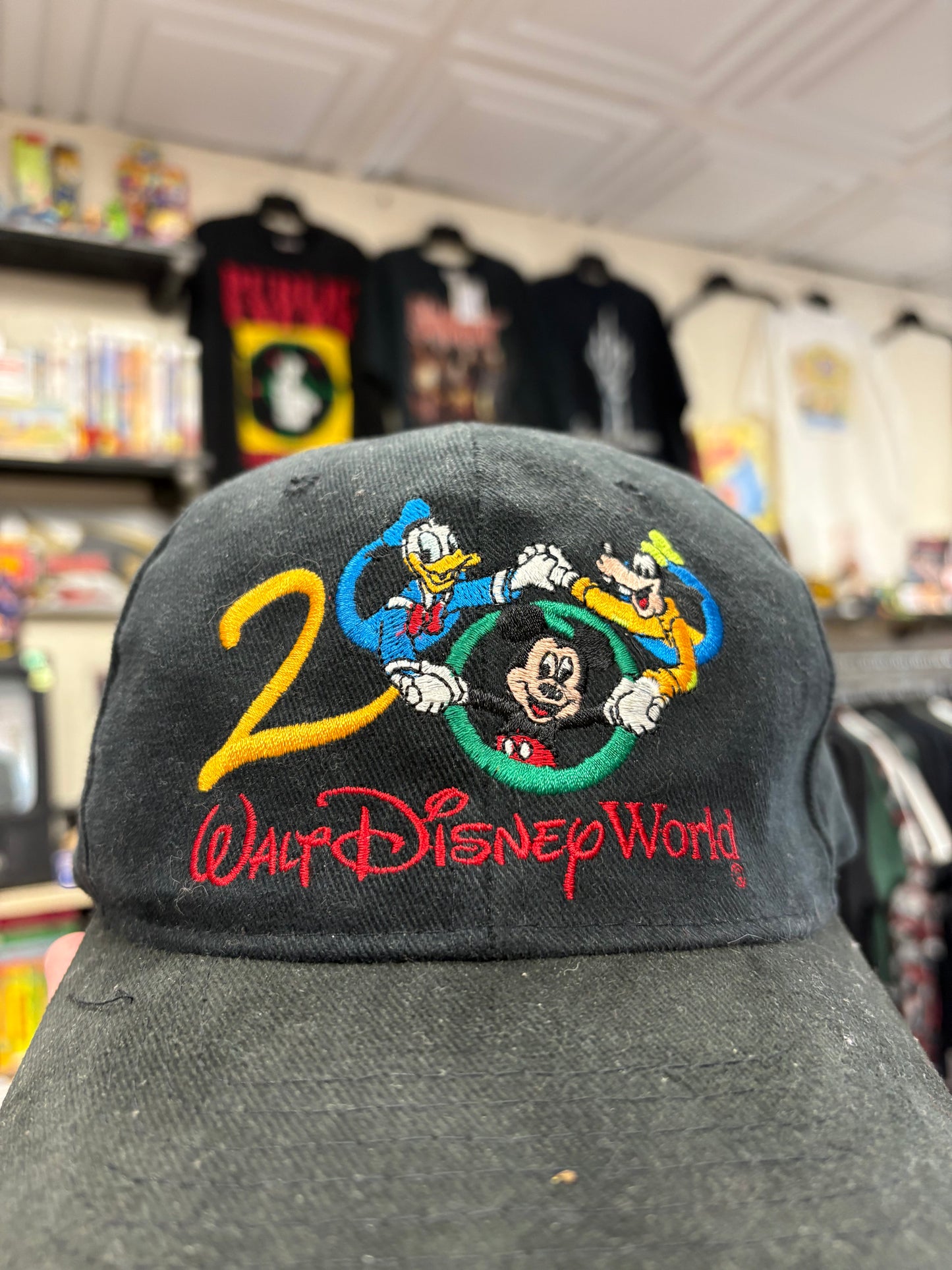 Vintage Walt Disney World 2000 Black Dad Hat “Celebrate the Future hand in hand”