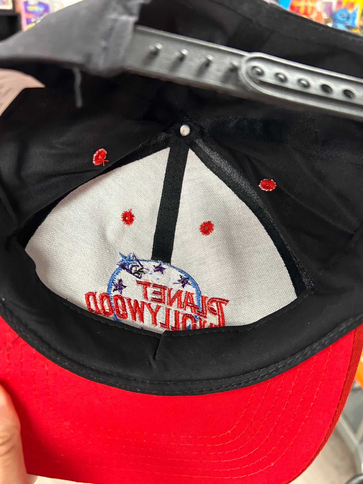 Vintage Planet Hollywood Washington D.C. Snapback Hat Adjustable 90s Black/Red
