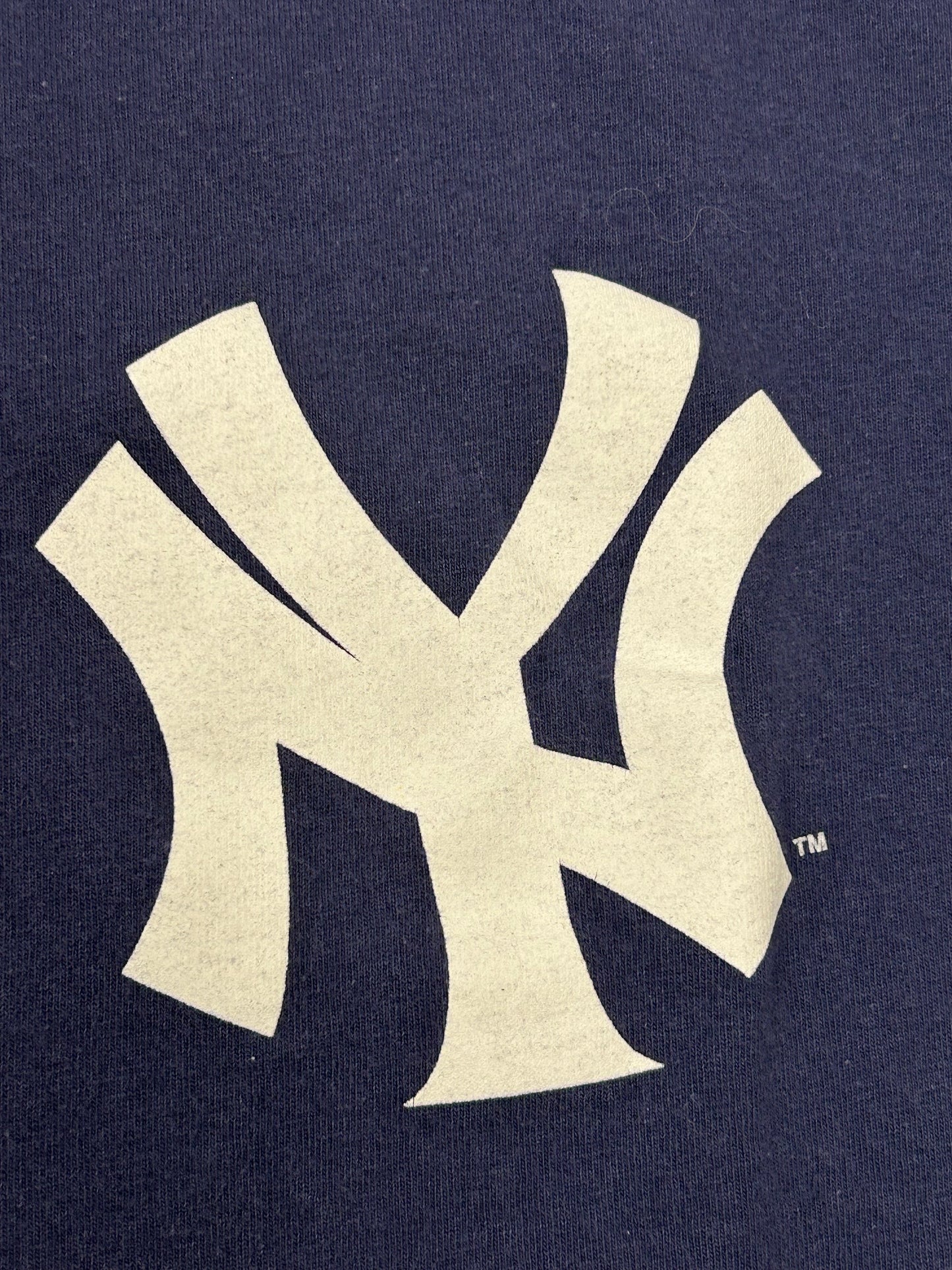 Vintage 00s Majestic New York Yankees Jorge Posada #20 MLB Player Navy Tee Medium