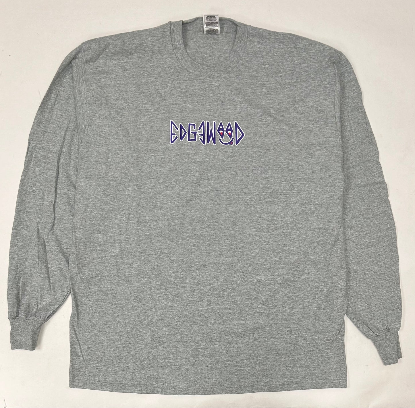 Edgewood NJ first edition “Deeper Than The Roots.” Long Sleeve Tee 2XL 25.5x32.5 Inches Gray Fruit Of The Loom 90/10 Blend Honduras