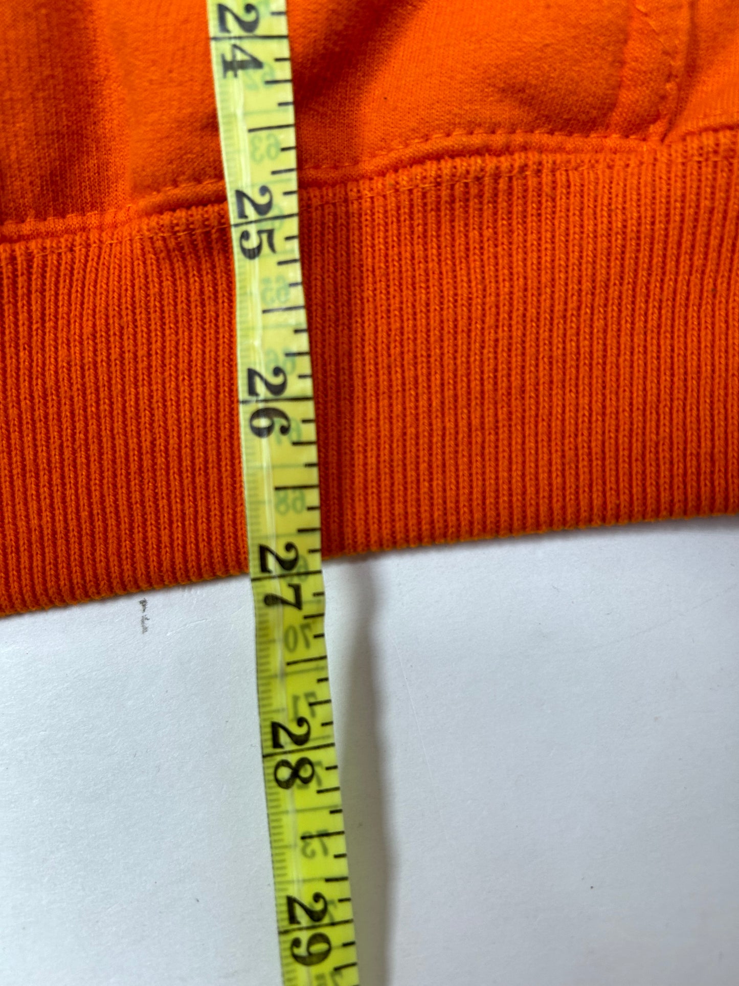 2007 Virginia Tech ACC Football Champions Hooded Sweatshirt Orange Medium 23.75x27 Inches