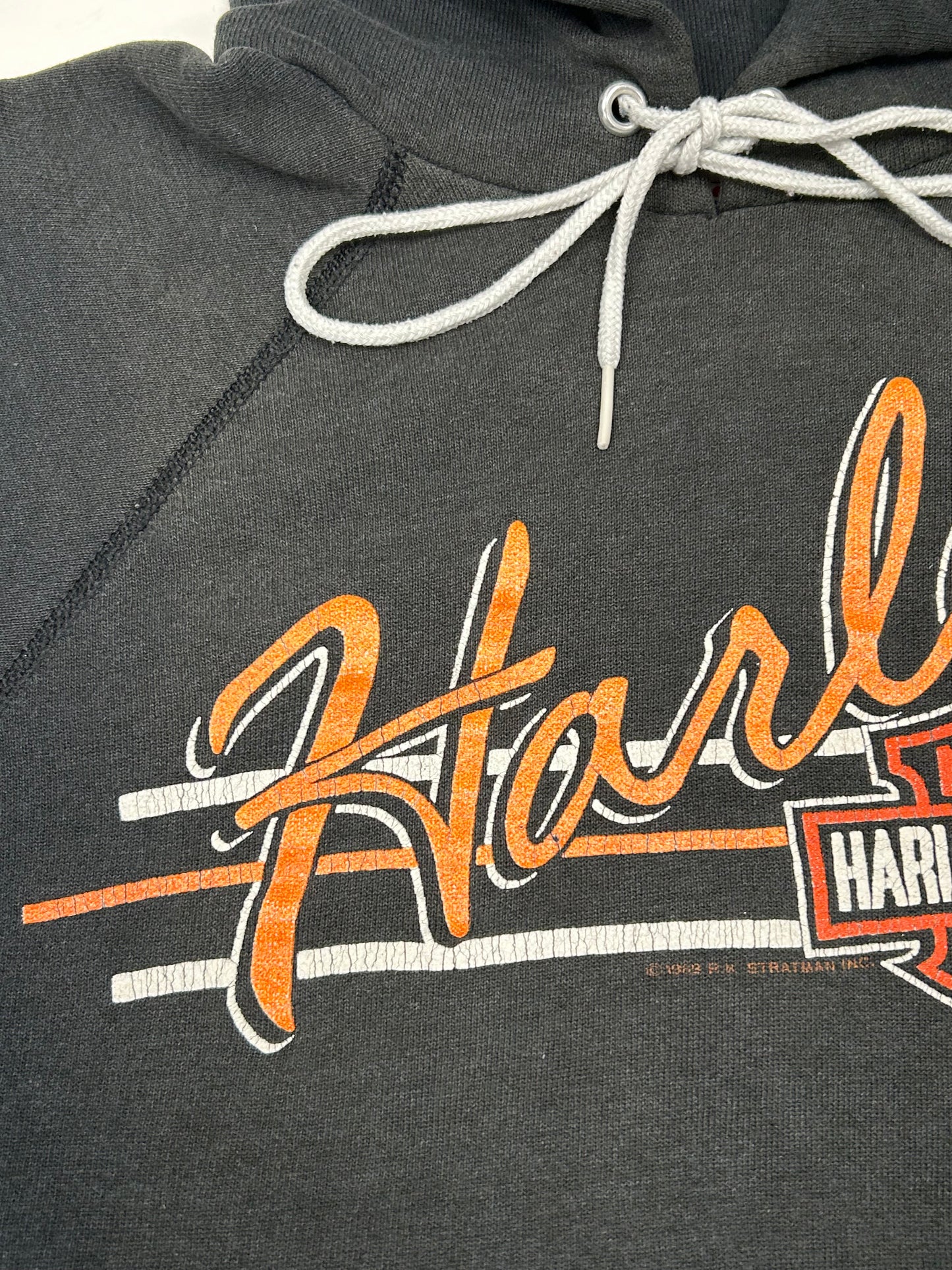 Vintage Harley Davidson Motorcycles Sandy’s Sweatshirt Eagle Biker 20x24 Inches Small Fit 1980s