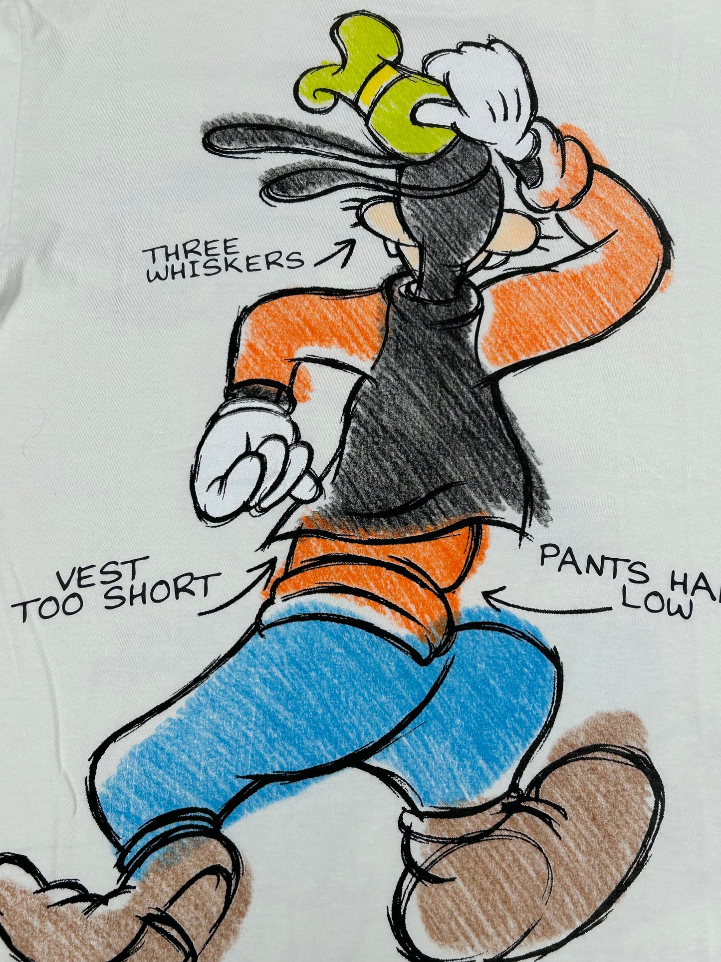 Vintage Disney Goofy Tee Goofy Sketch Drawing Explanation Tee The Disney Store