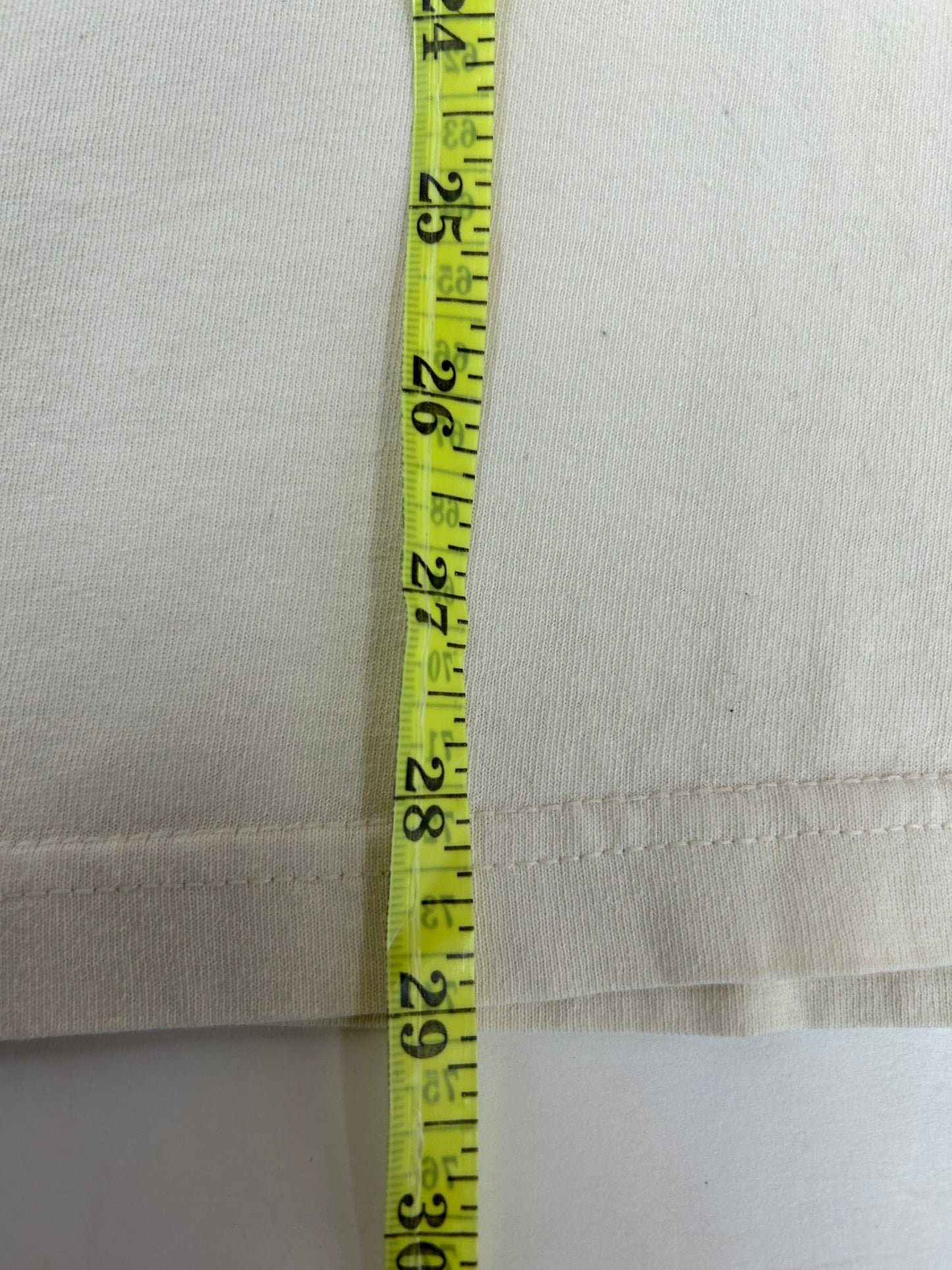 Carpet Company Skate Skateboards Graphic Logo T-Shirt Hebrew Graphic Large 21.25x29 Inches Off White Color