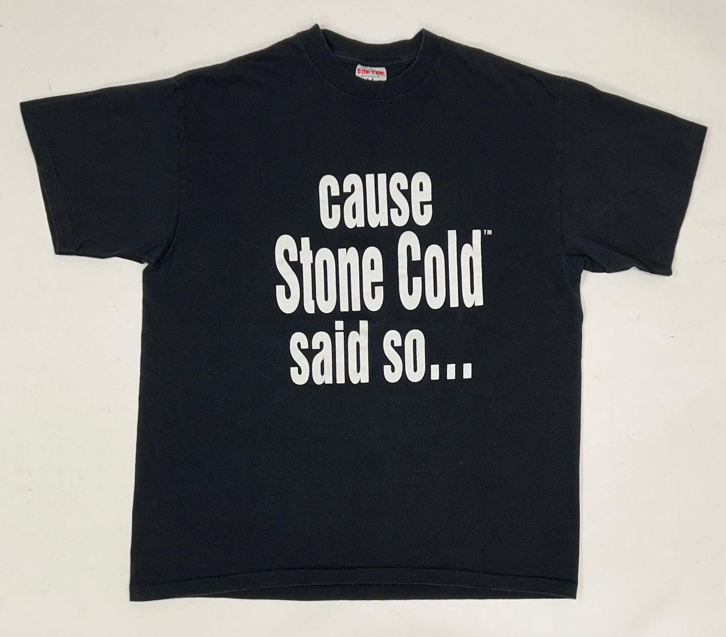Vintage 1997 WWF Cause Stone Cold Said So Middle Finger Stone Cold Steve Austin Tee Xl/L Fit 22.75x28.75 Inches