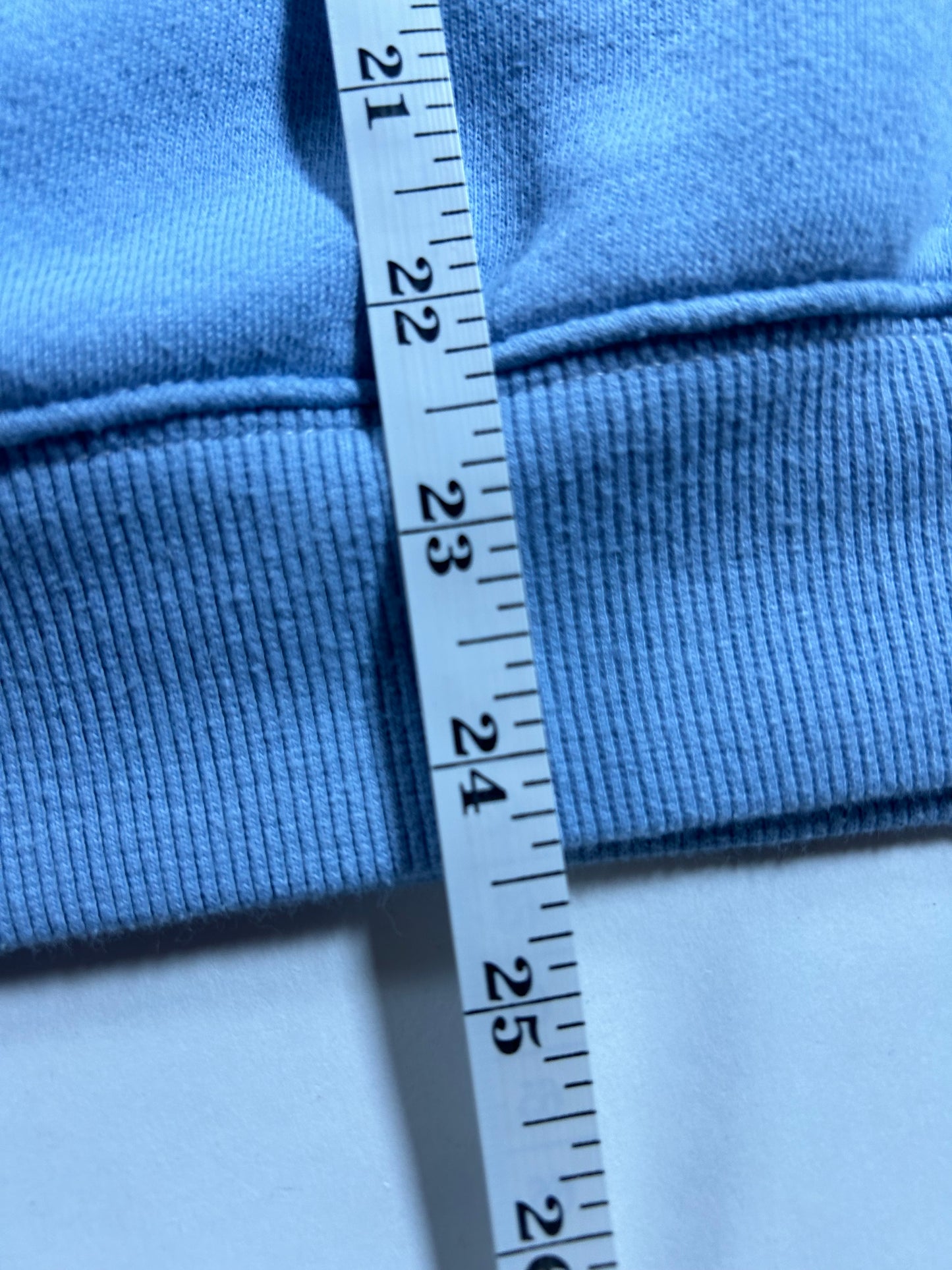 Walt Disney World Mickey Mouse Crewneck Sweatshirt Light Blue As Is Medium/Small Fit 22.75x24.5 Inches