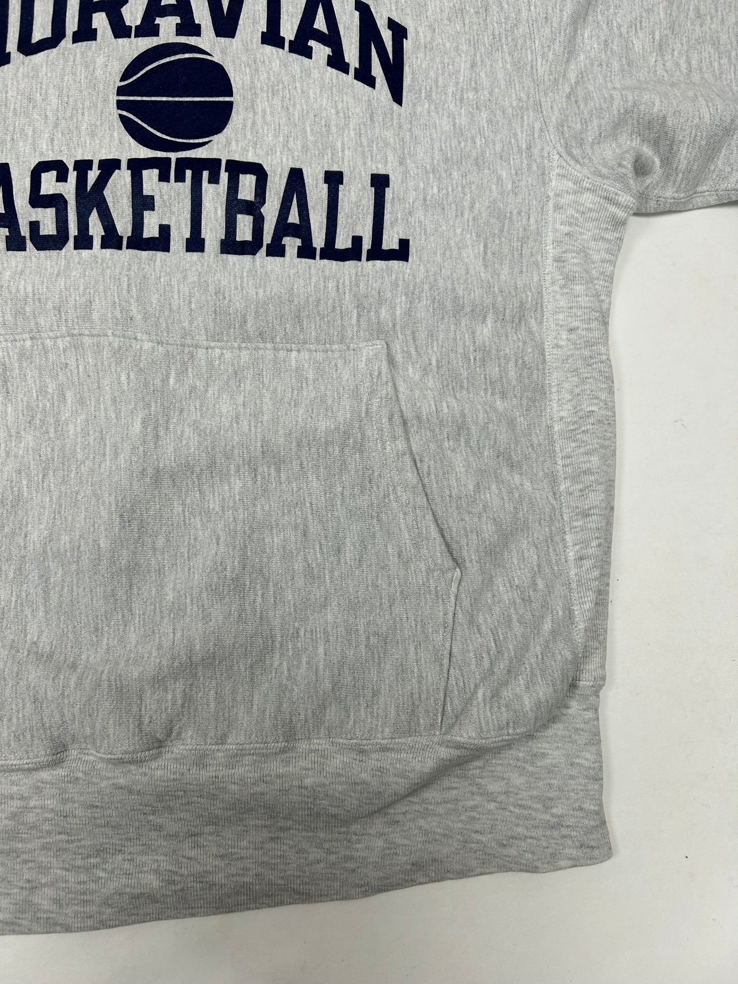 Vintage Champion Reverse Weave Moravian Basketball College Hoodie 23x28.5 Inches