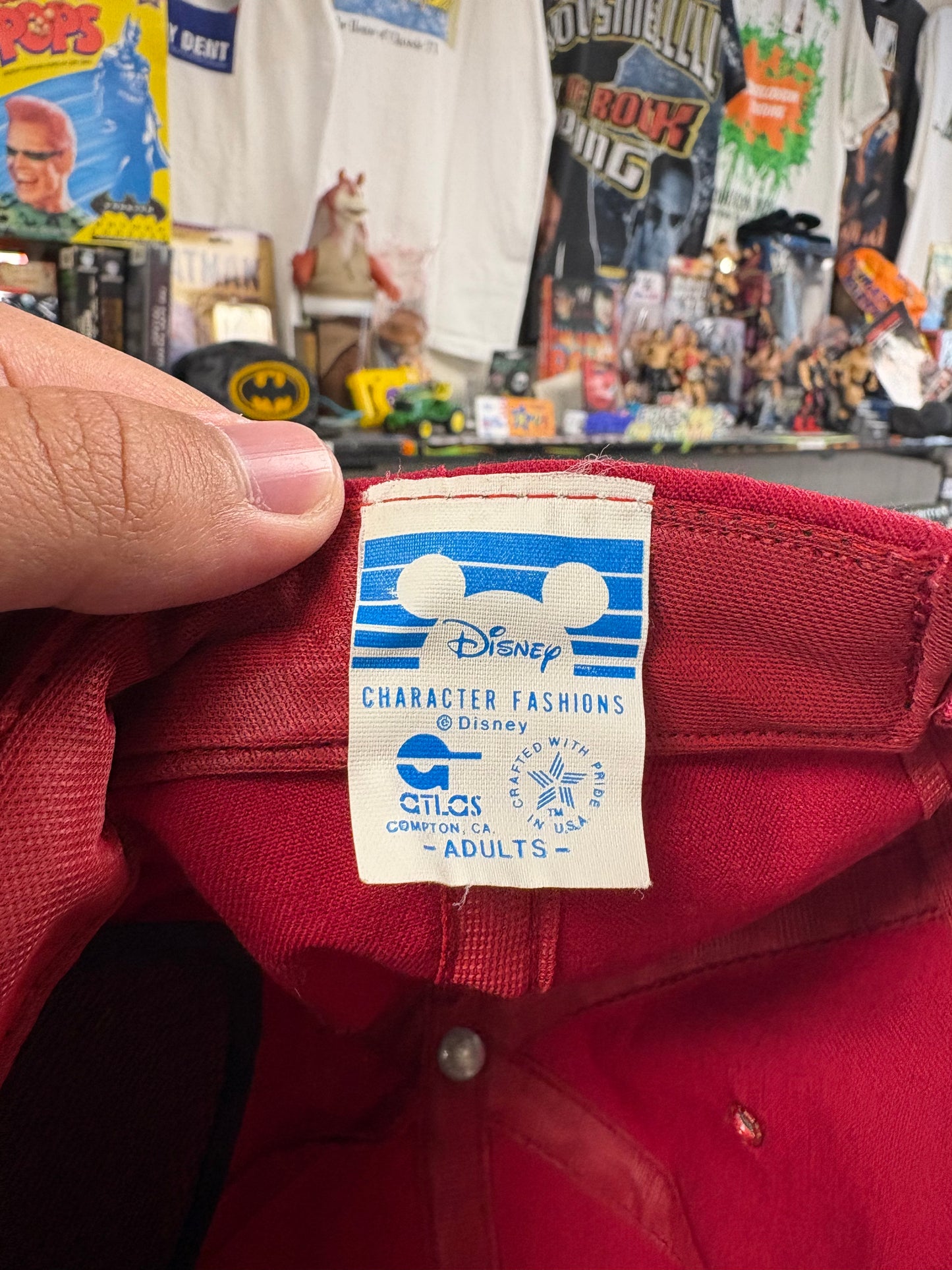 Vintage Disney MGM Studios Gold embroidered trucker hat red/maroon USA made