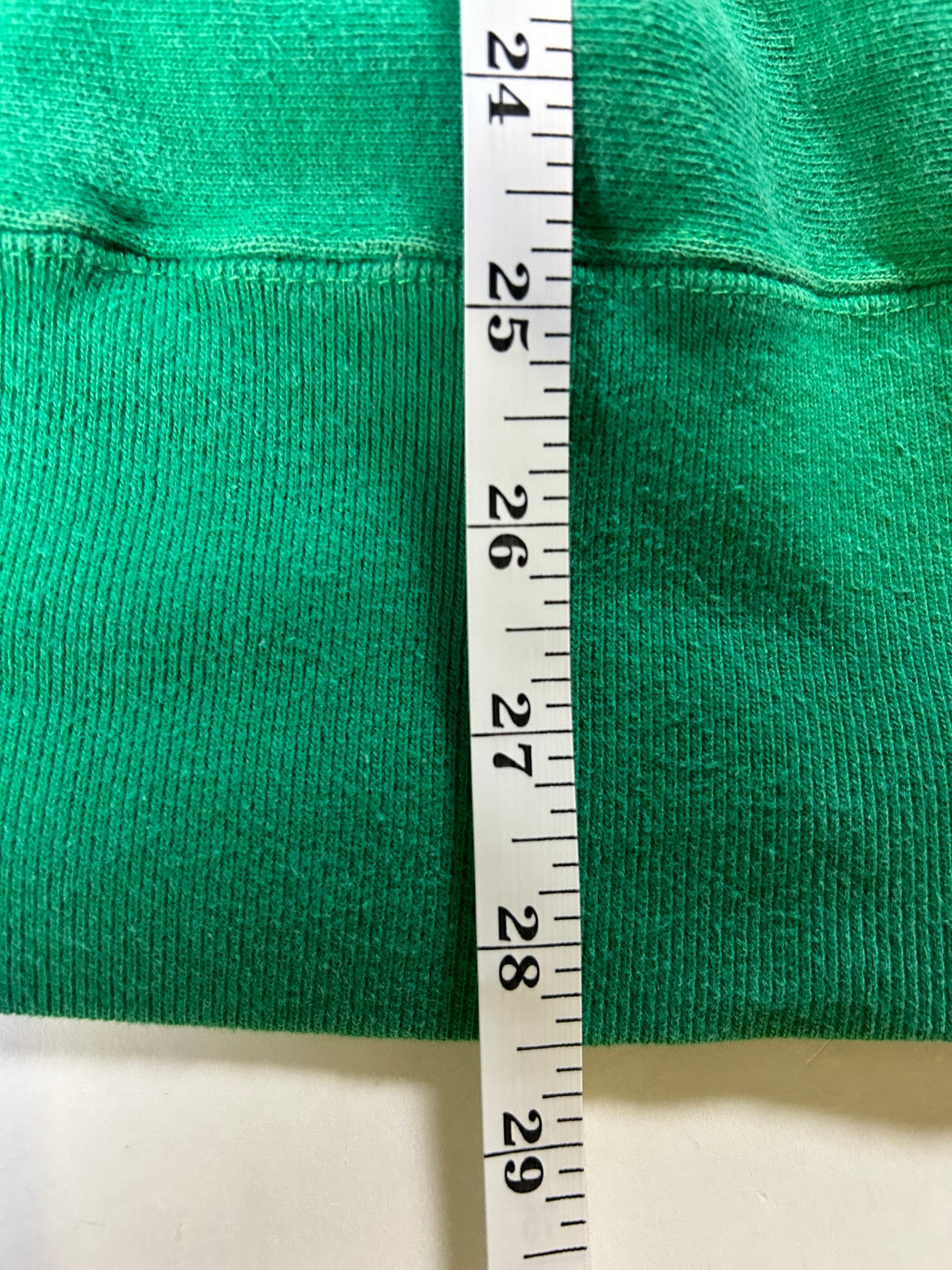 Vintage 80s Champion Reverse Weave Kelley Green Crewneck Sweatshirt 22.25x28.25 Inches Mediumish Fit