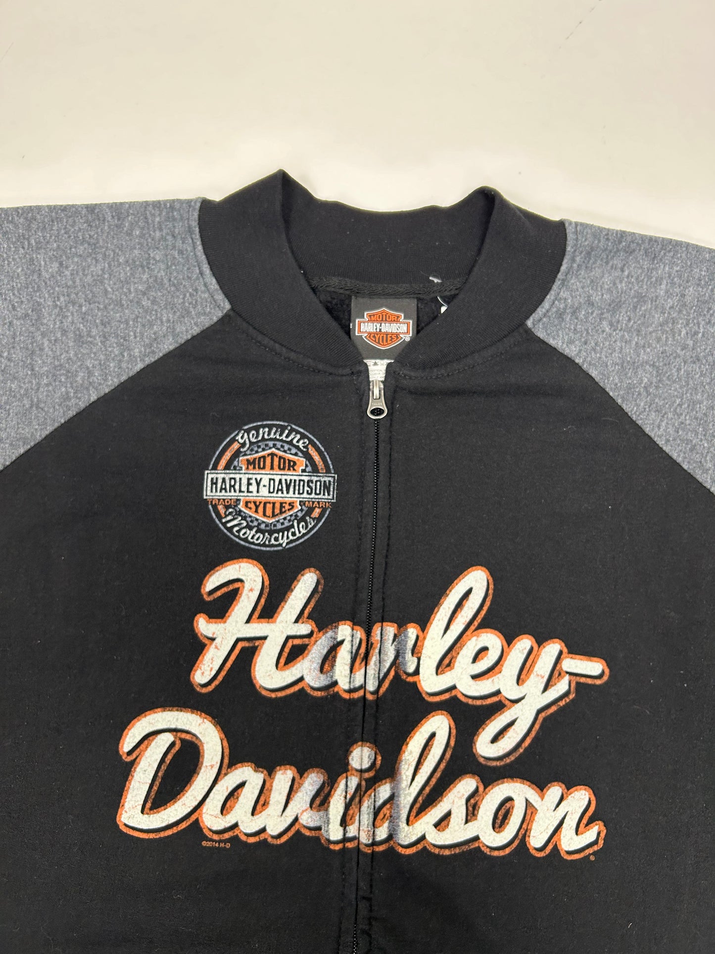 Vintage 00s Harley Davidson Motorcycles El Paso Texas Zip Sweatshirt XL/L 26x30 Inches