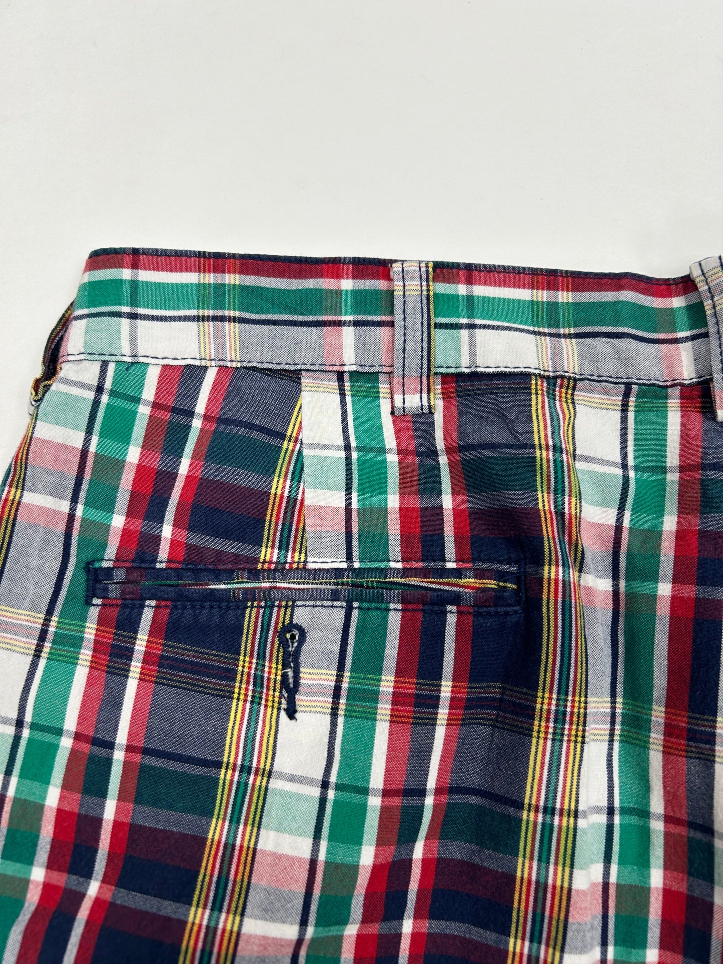 Polo Ralph Lauren Men's Check Blue Pockets Plaid Tyler Shorts Tagged 34”