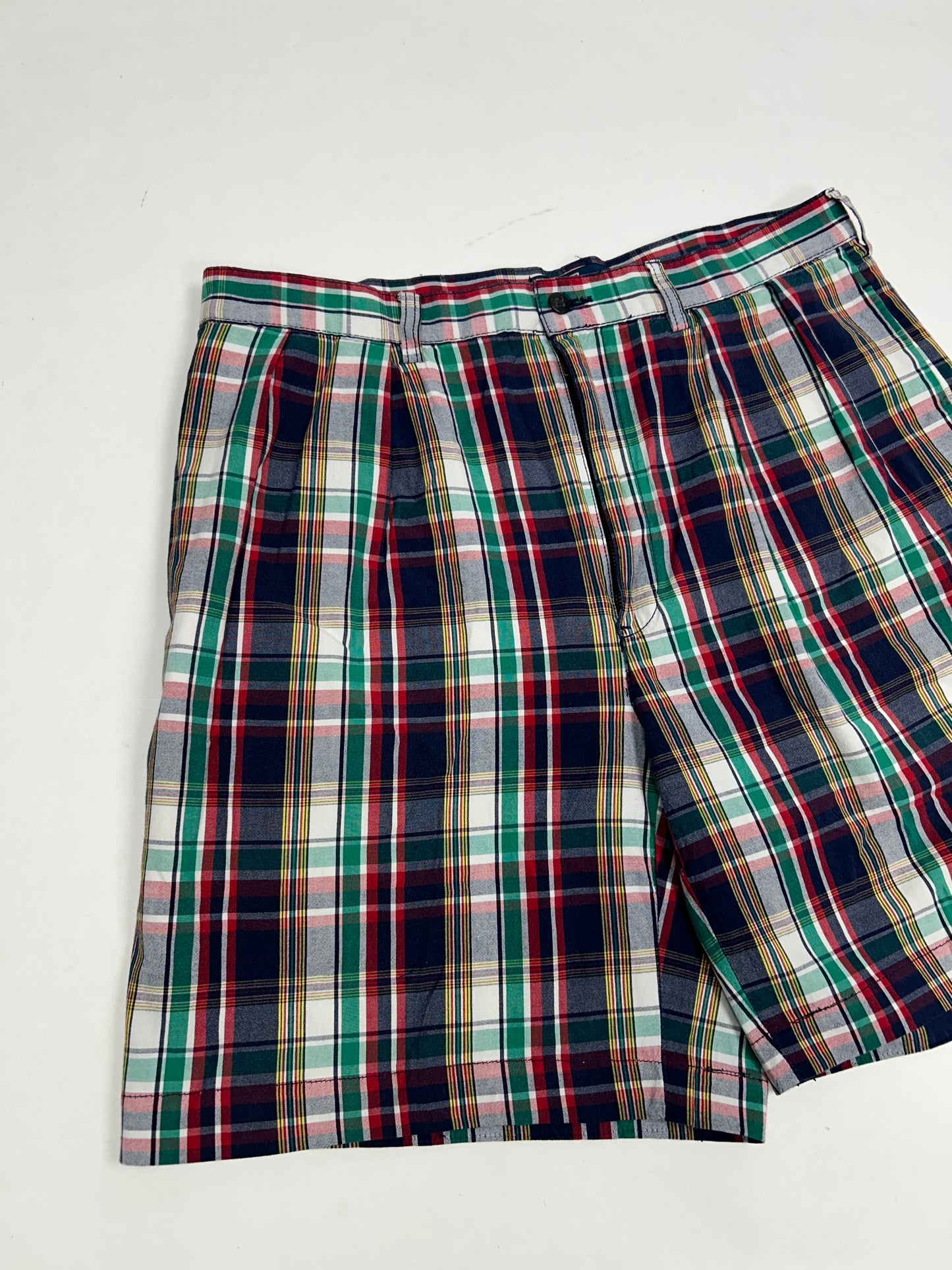 Polo Ralph Lauren Men's Check Blue Pockets Plaid Tyler Shorts Tagged 34”