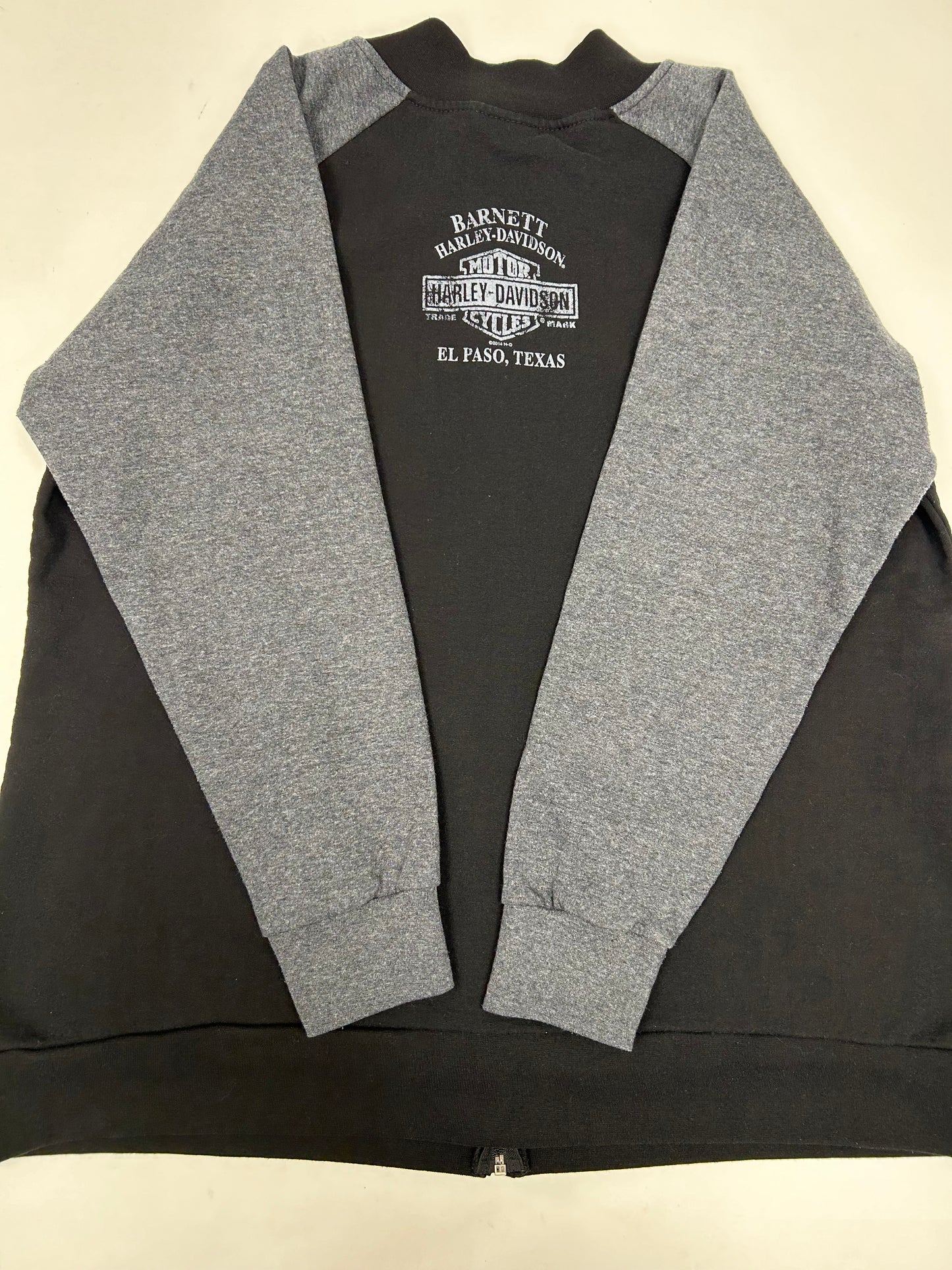 Vintage 00s Harley Davidson Motorcycles El Paso Texas Zip Sweatshirt XL/L 26x30 Inches
